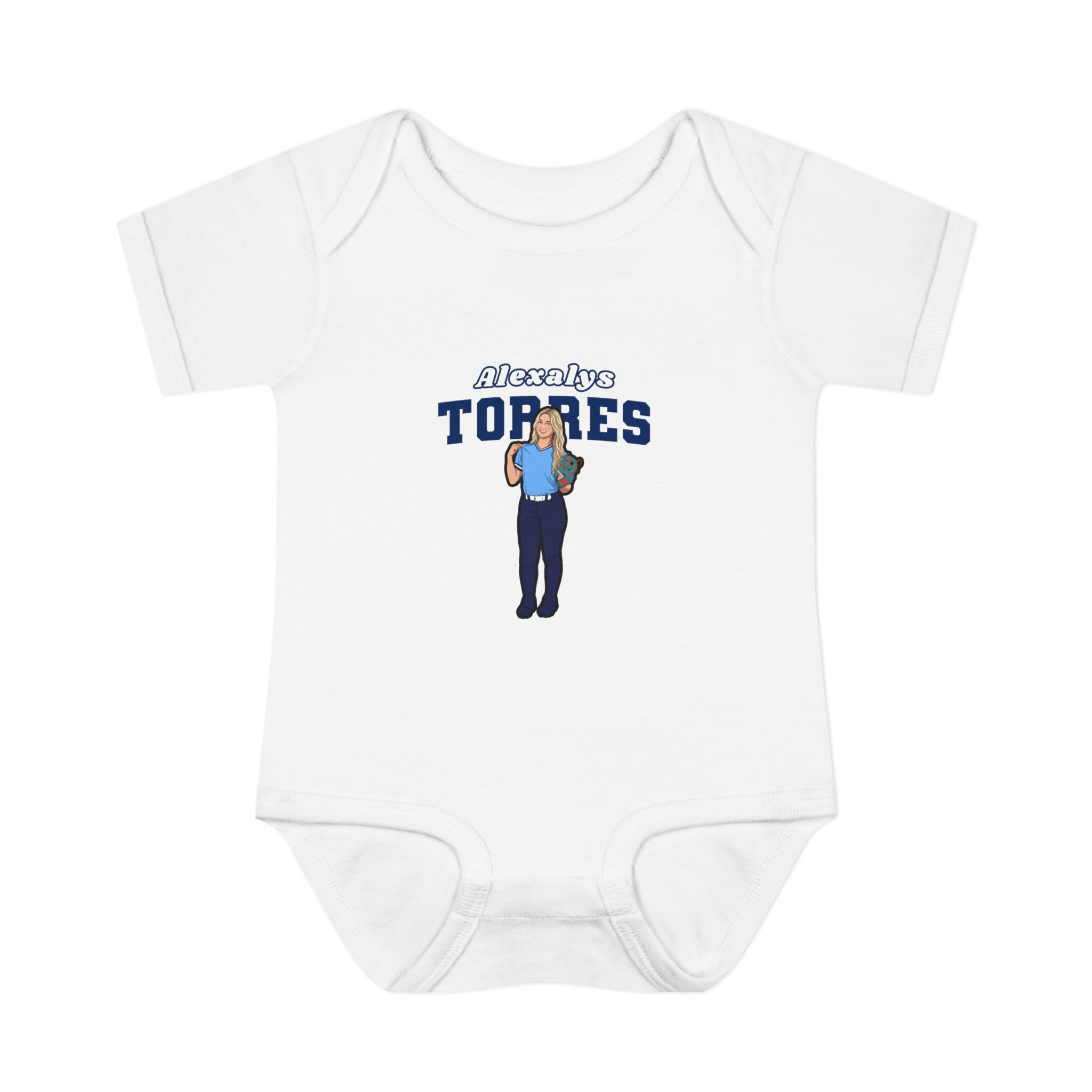 Baby Onesie — character_name_arch in White