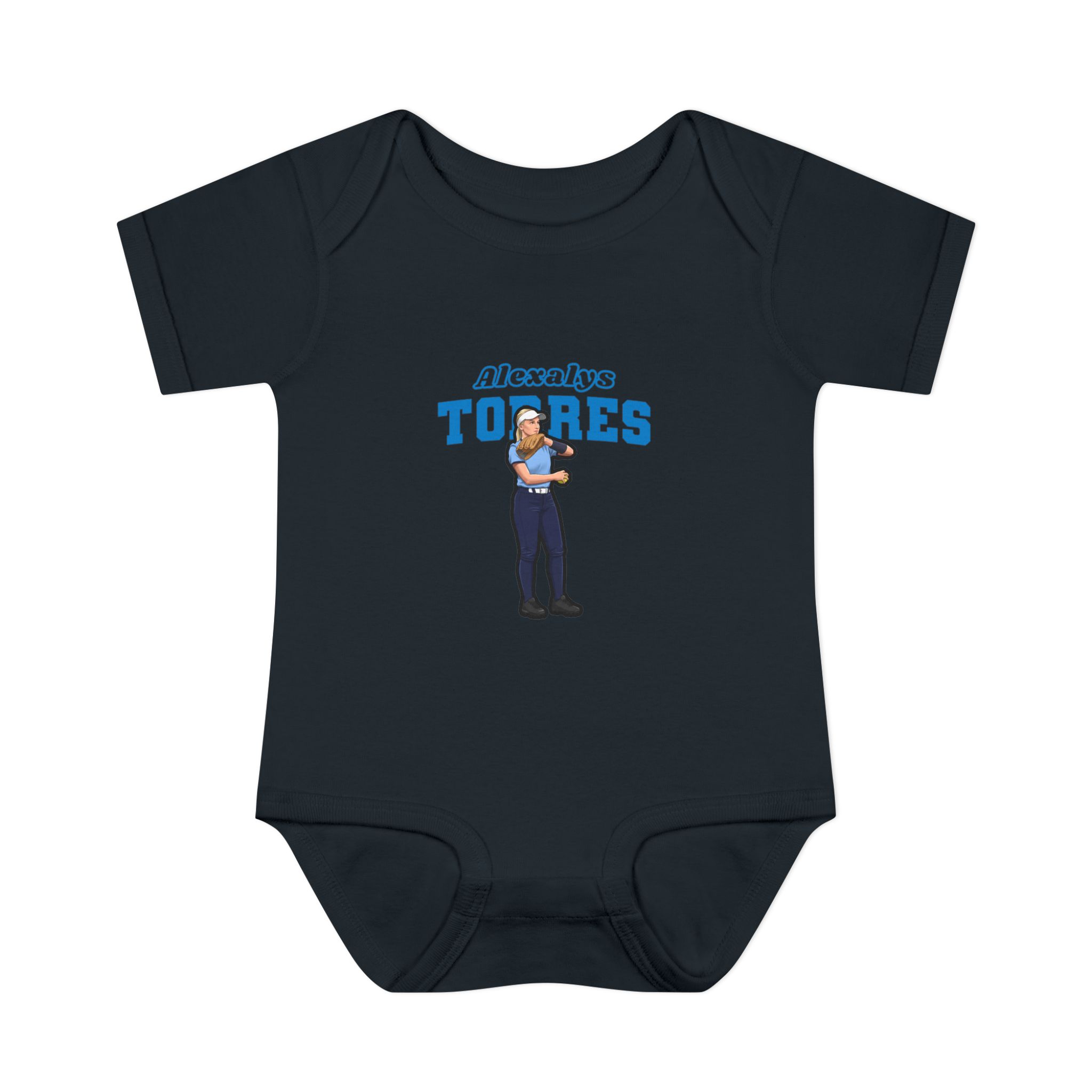 Baby Onesie — character_name_arch in Black