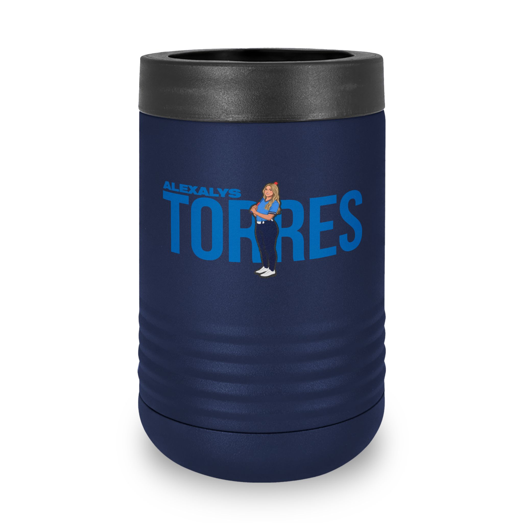 Stainless Can Cooler — character_player_name in Navy