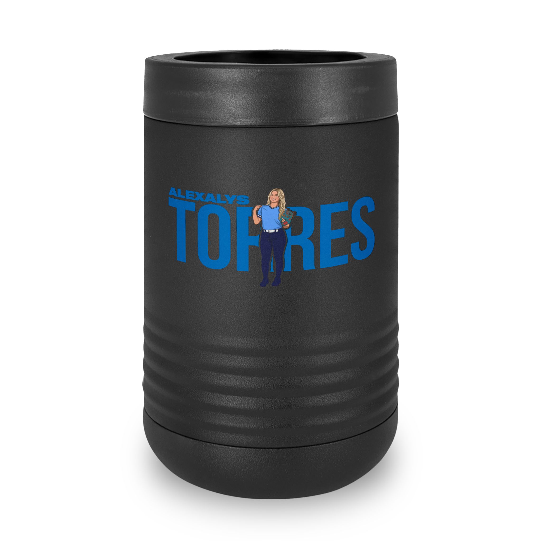 Stainless Can Cooler — character_player_name in Black