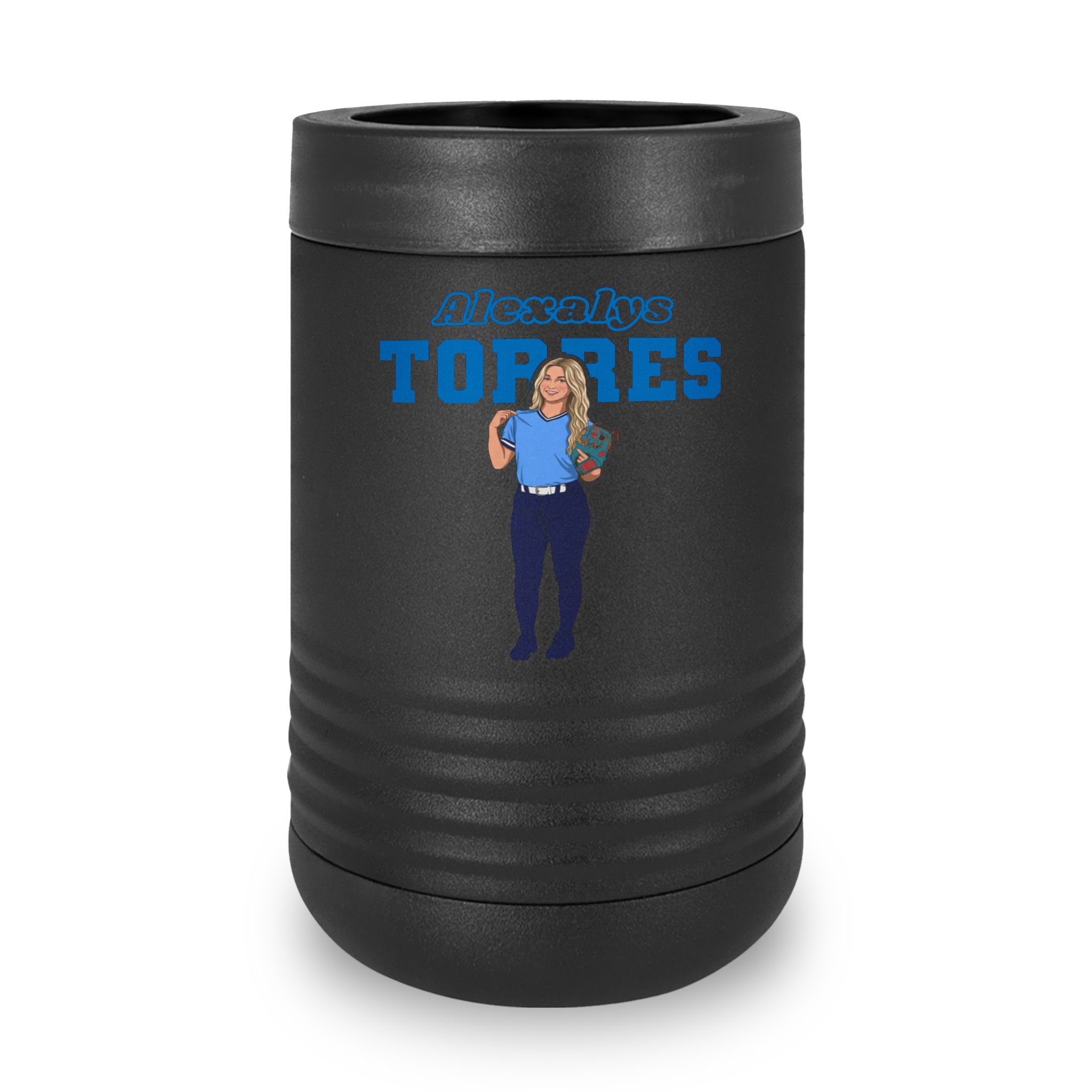 Stainless Can Cooler — character_name_arch in Black