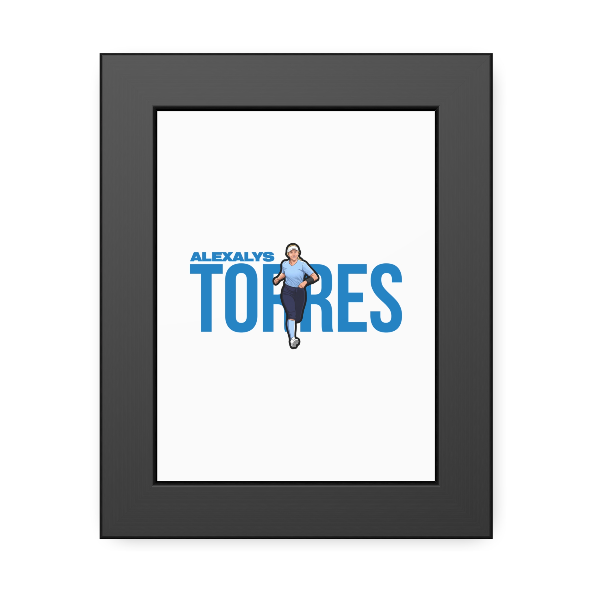 Framed Poster — character_player_name in Black