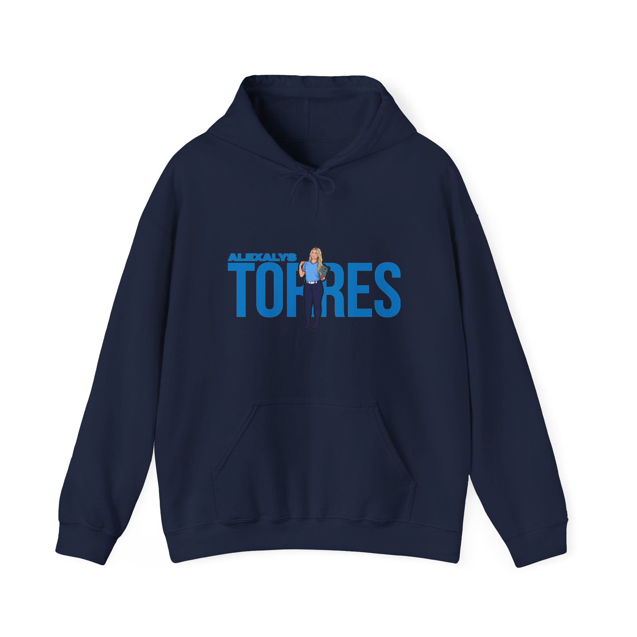 Hoodie — character_player_name in Navy