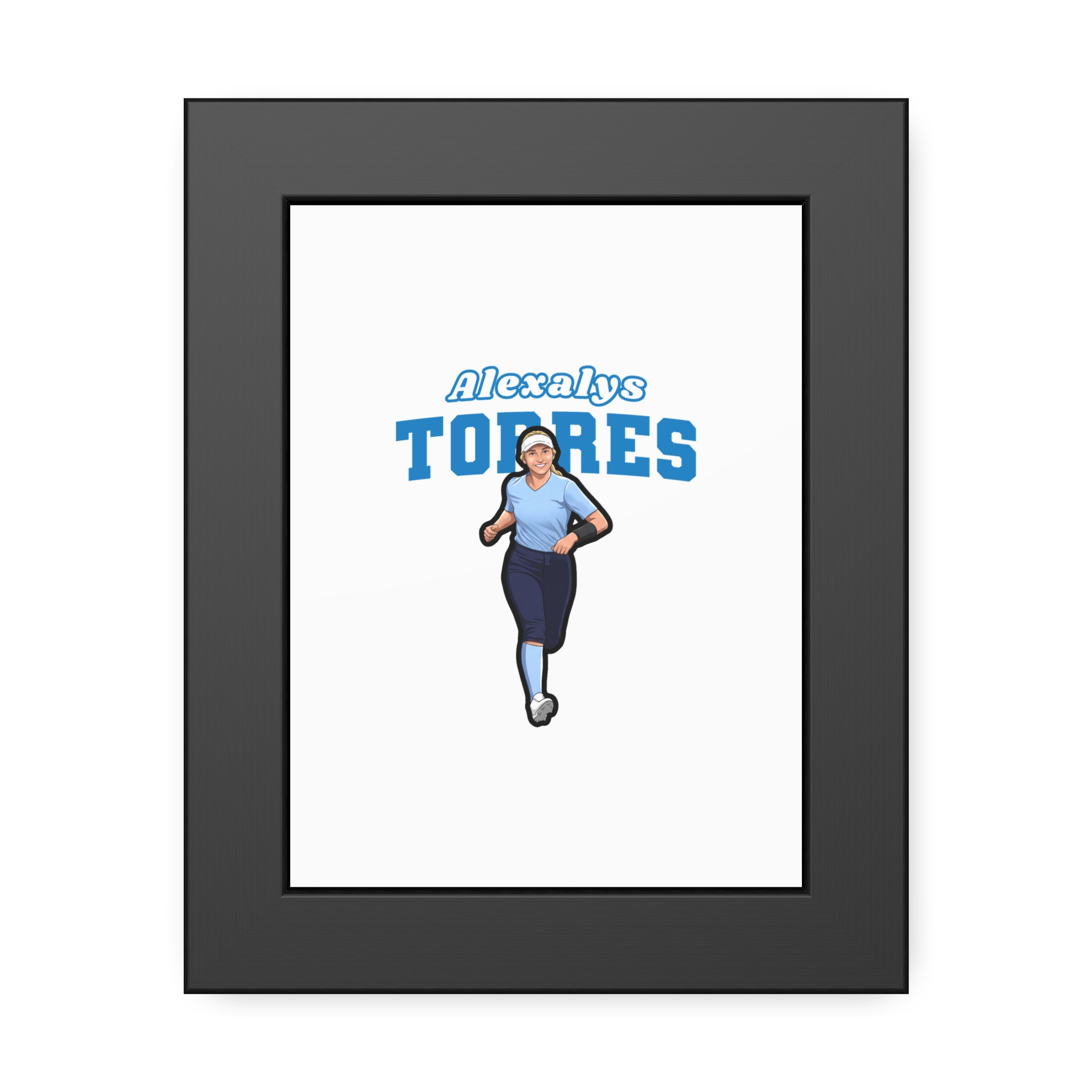 Framed Poster — character_name_arch in Black