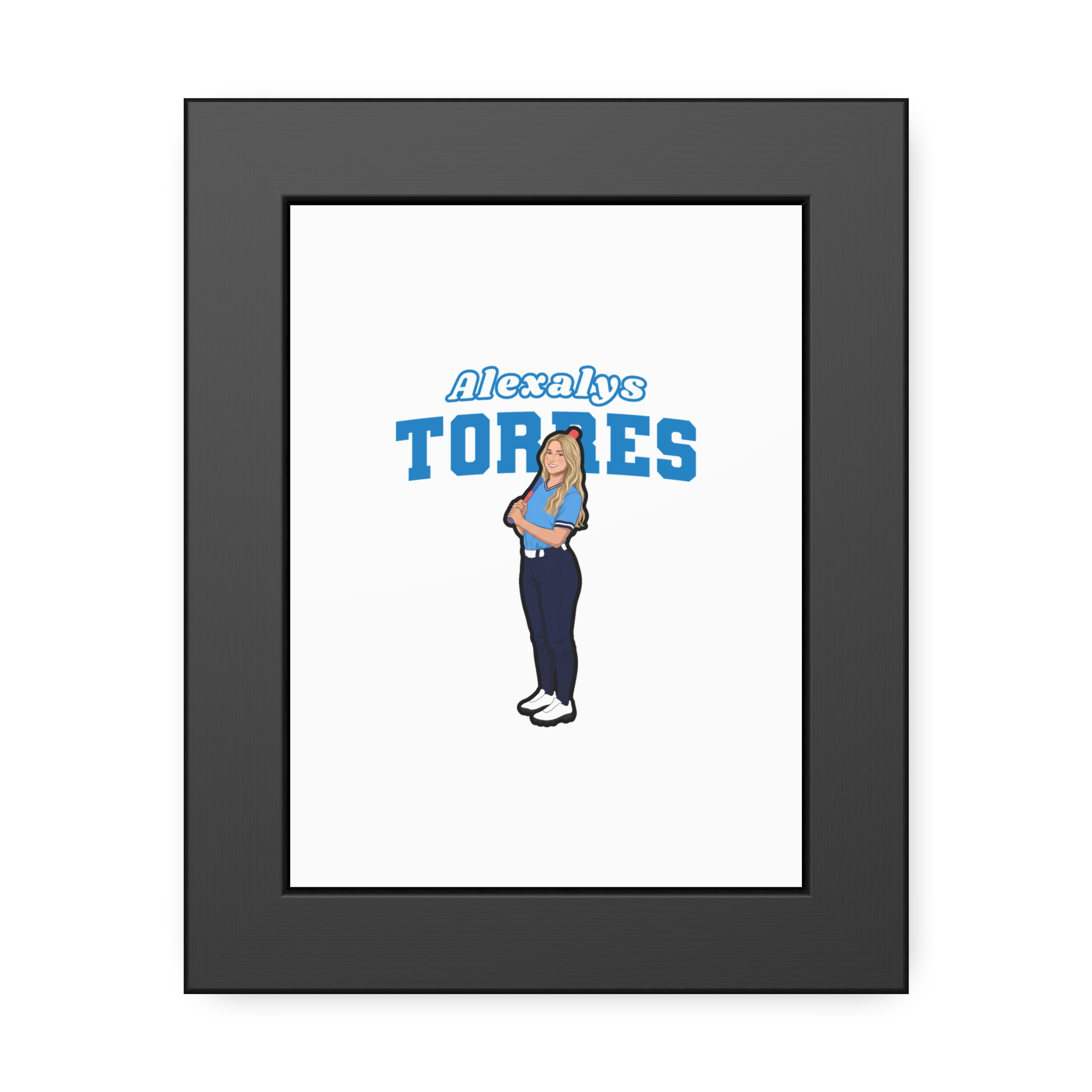 Framed Poster — character_name_arch in Black