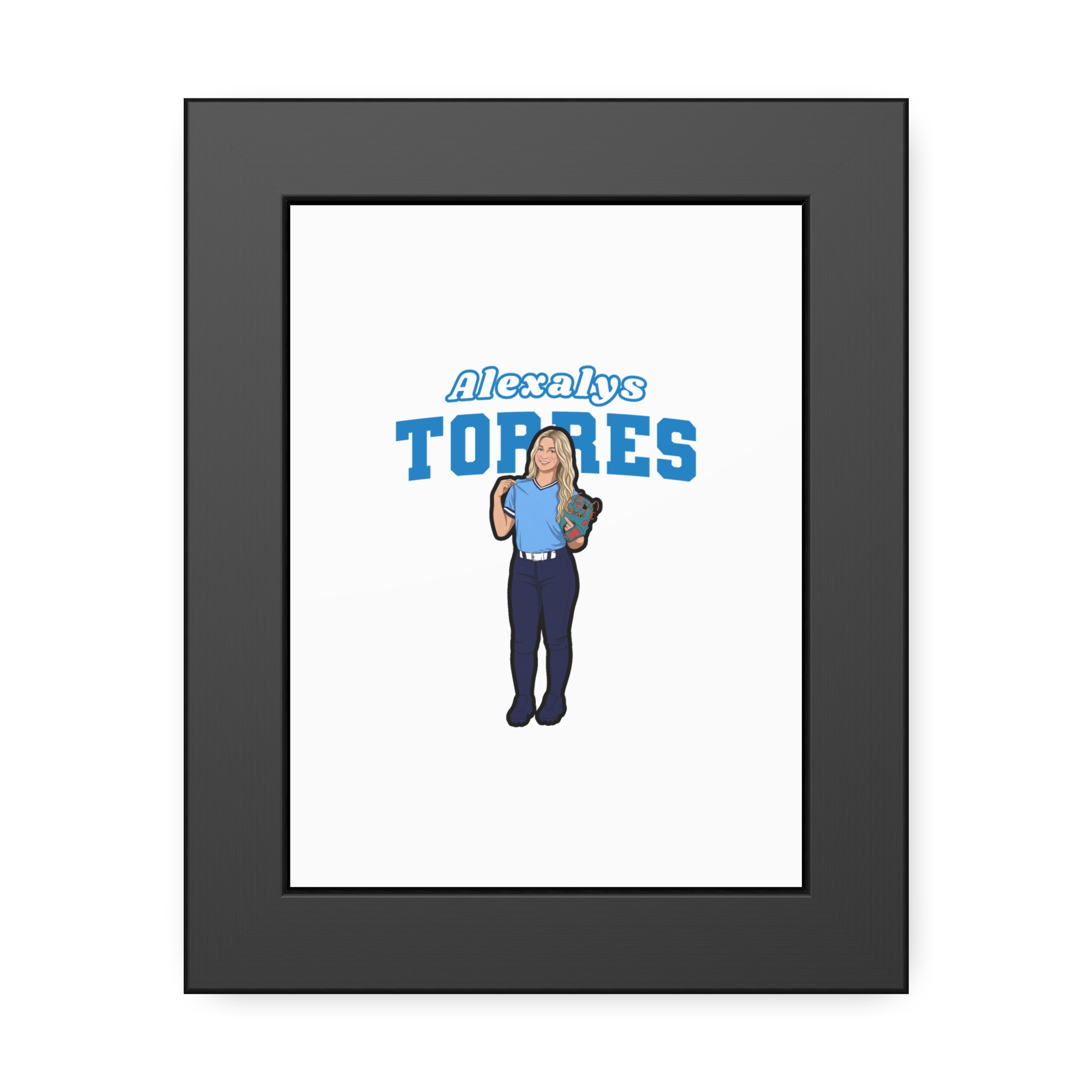 Framed Poster — character_name_arch in Black