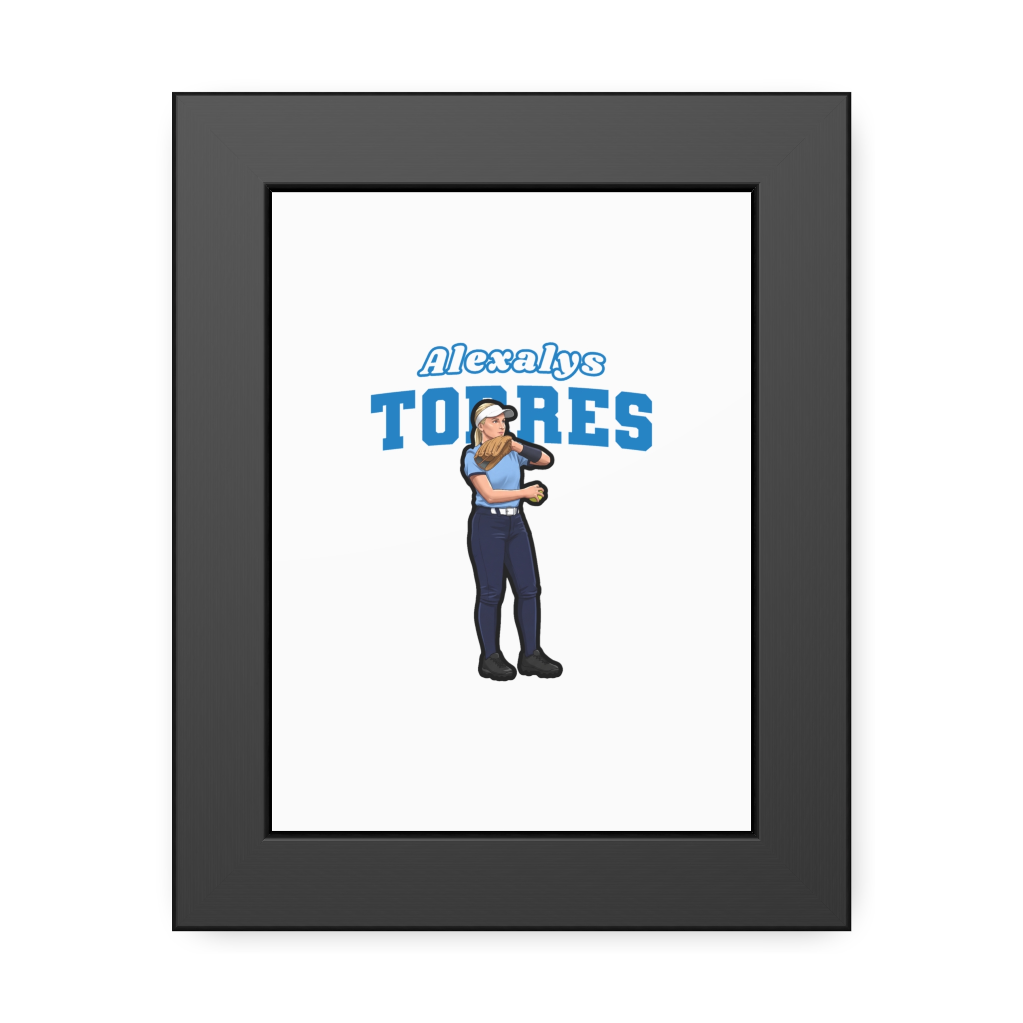 Framed Poster — character_name_arch in Black