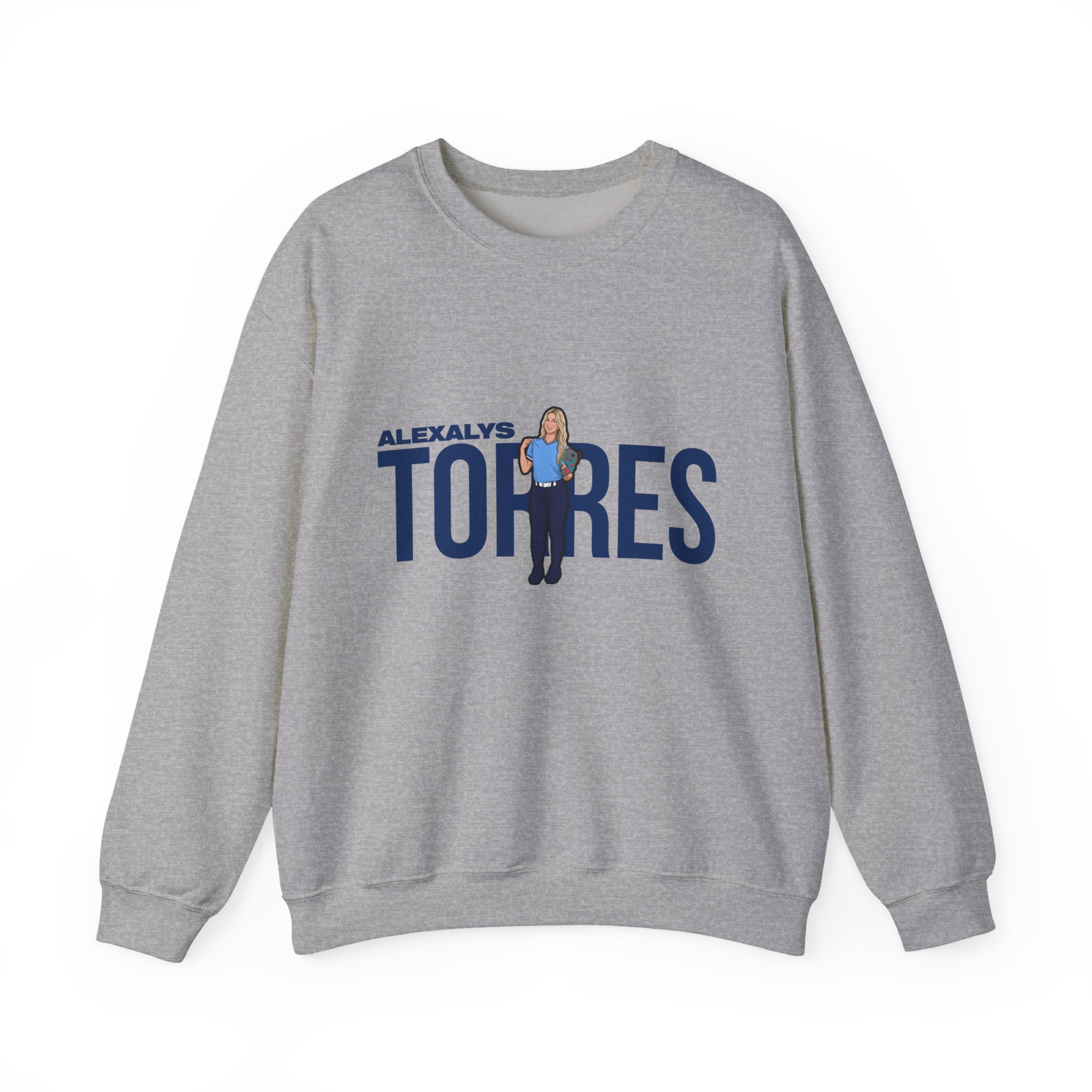 Crewneck Sweatshirt — character_player_name in Grey