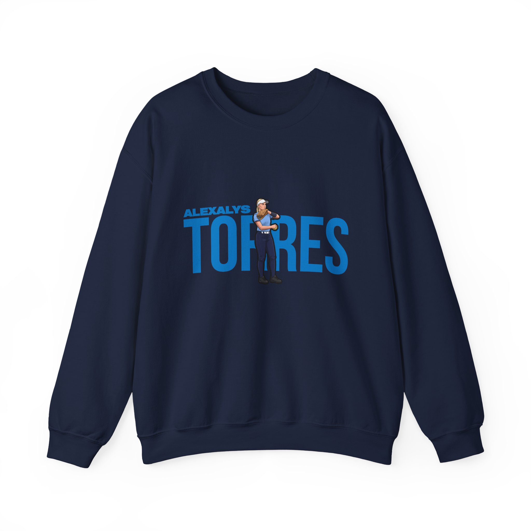 Crewneck Sweatshirt — character_player_name in Navy