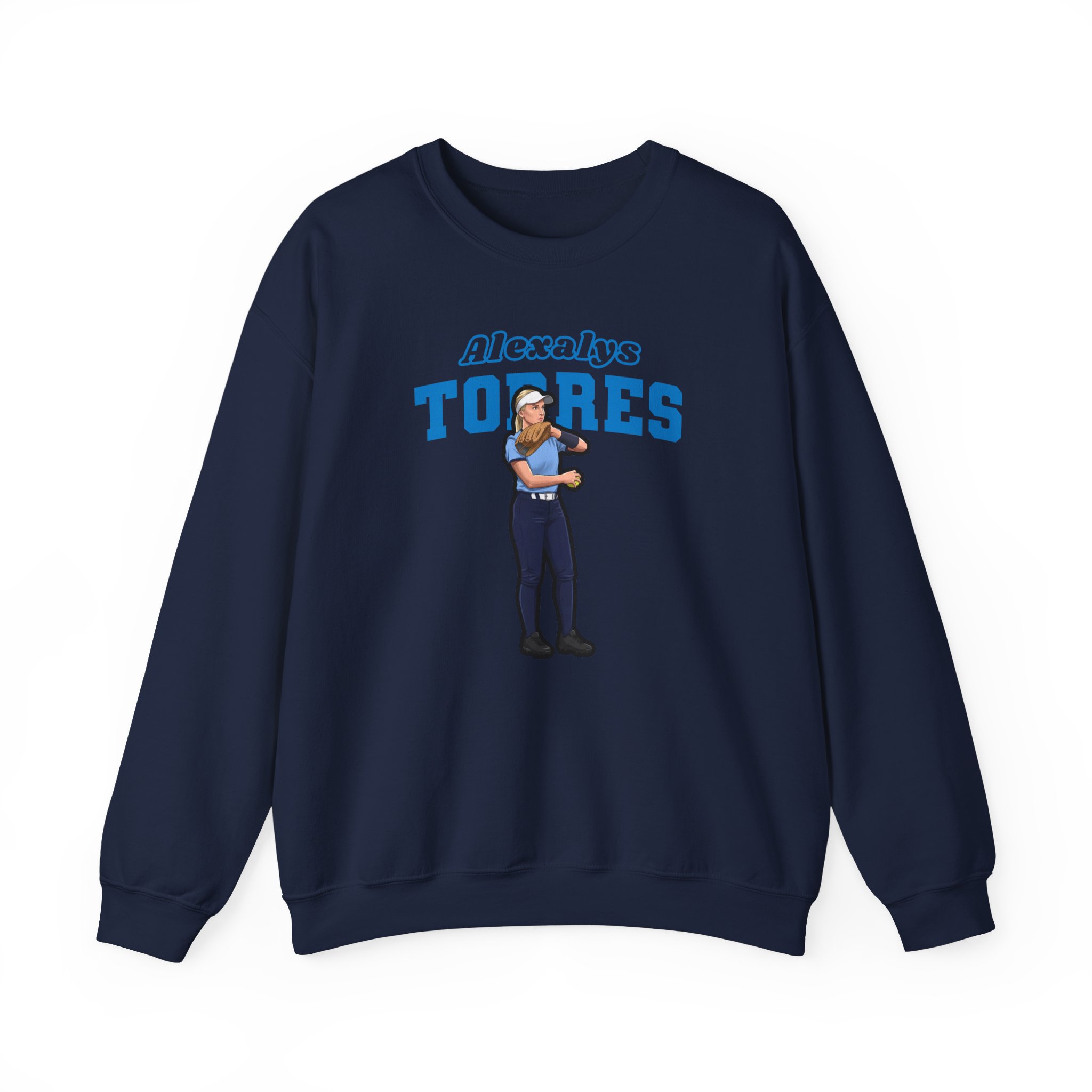 Crewneck Sweatshirt — character_name_arch in Navy