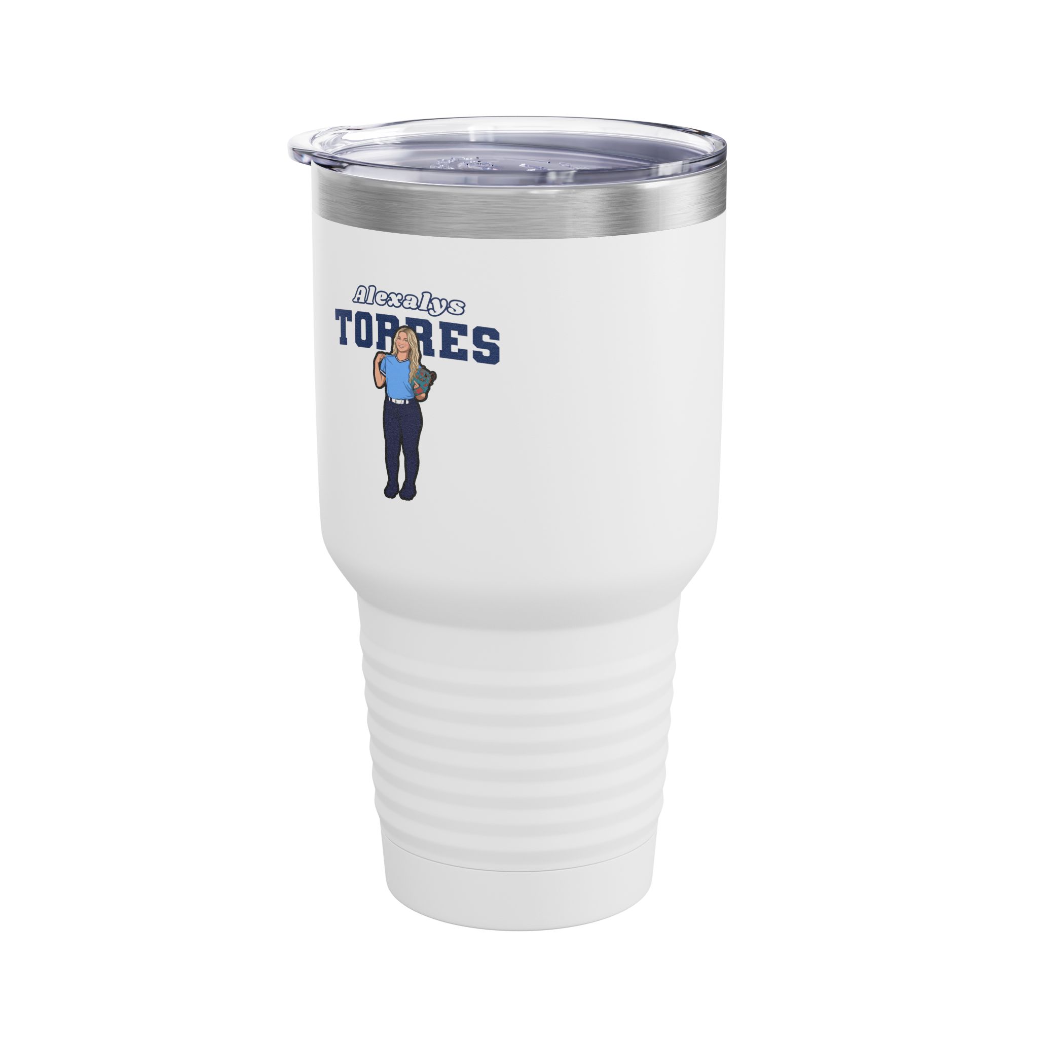 30oz Tumbler — character_name_arch in White