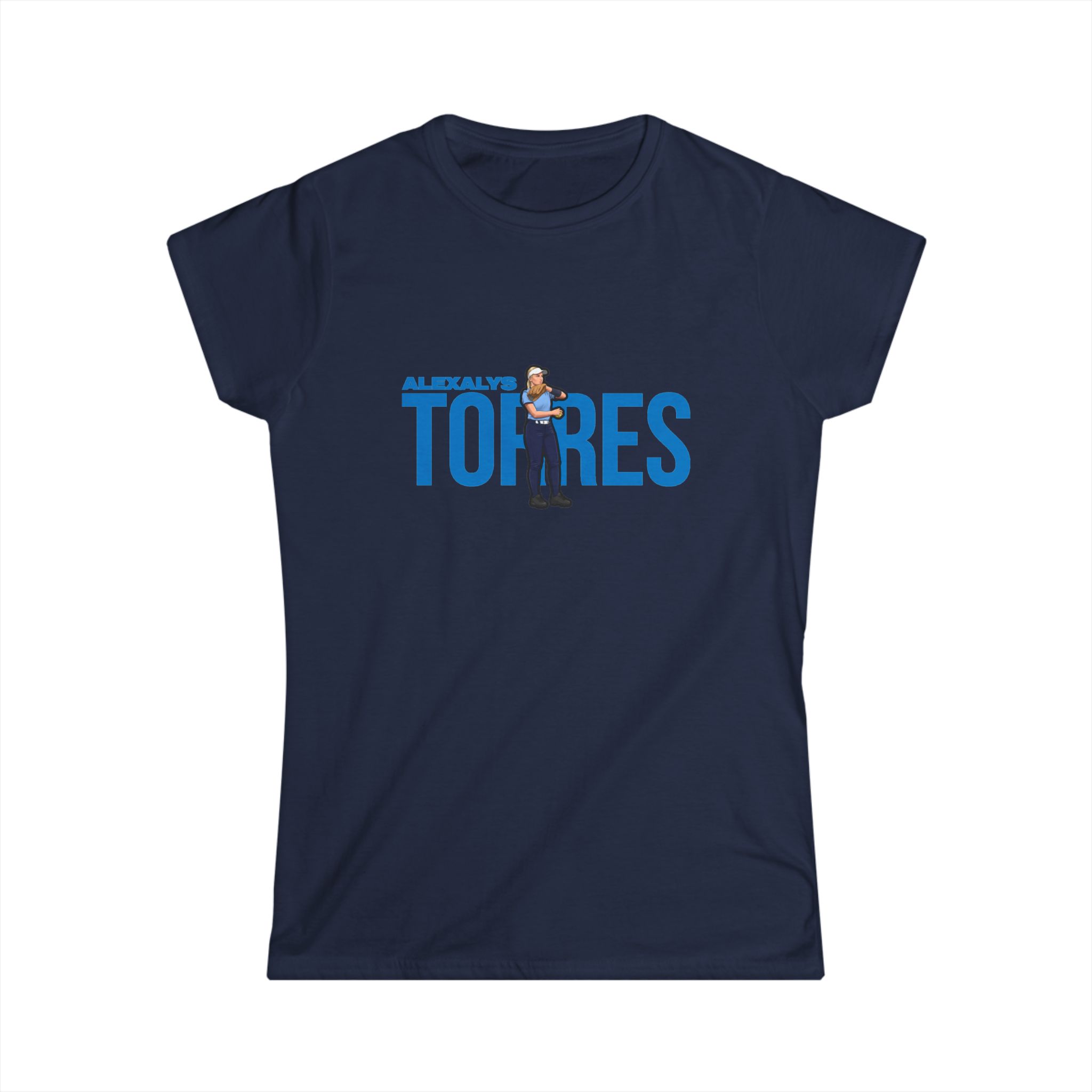 Women's Softstyle Tee — character_player_name in Navy