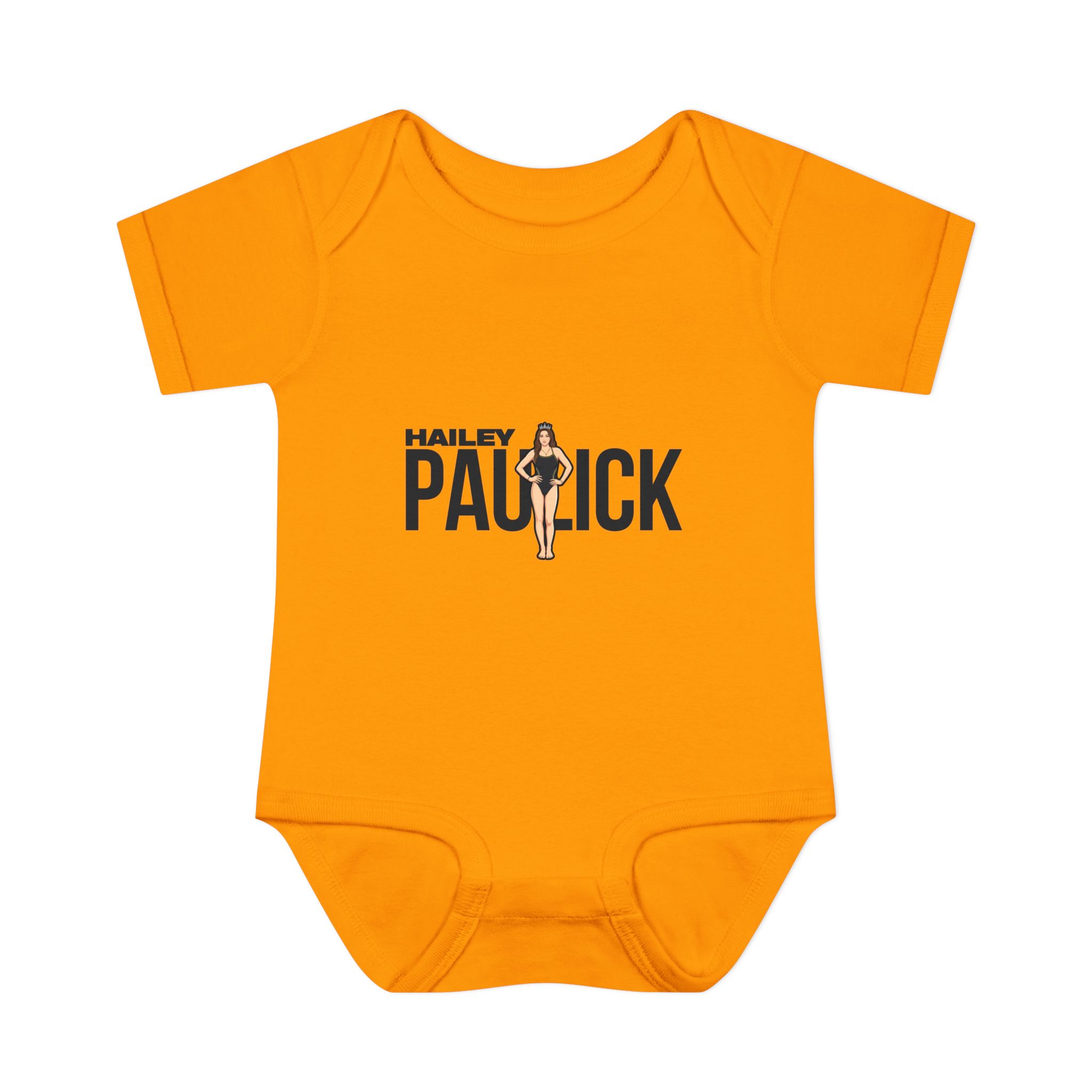 Baby Onesie — character_player_name in Gold