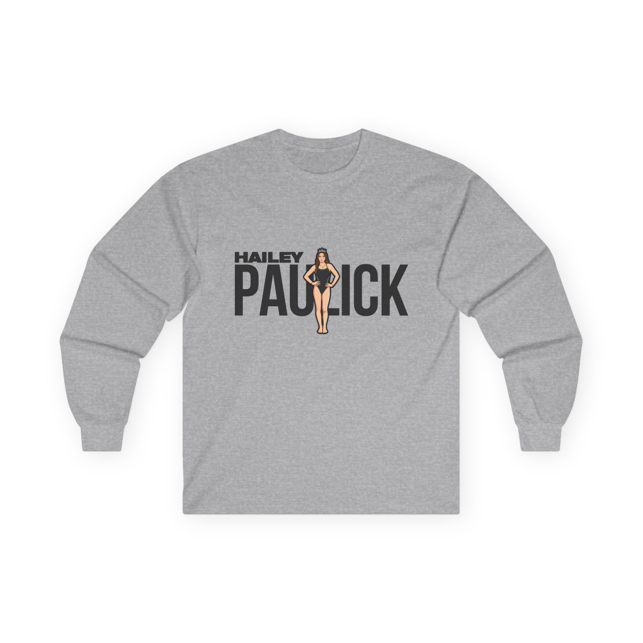 Long Sleeve Tee — character_player_name in Grey