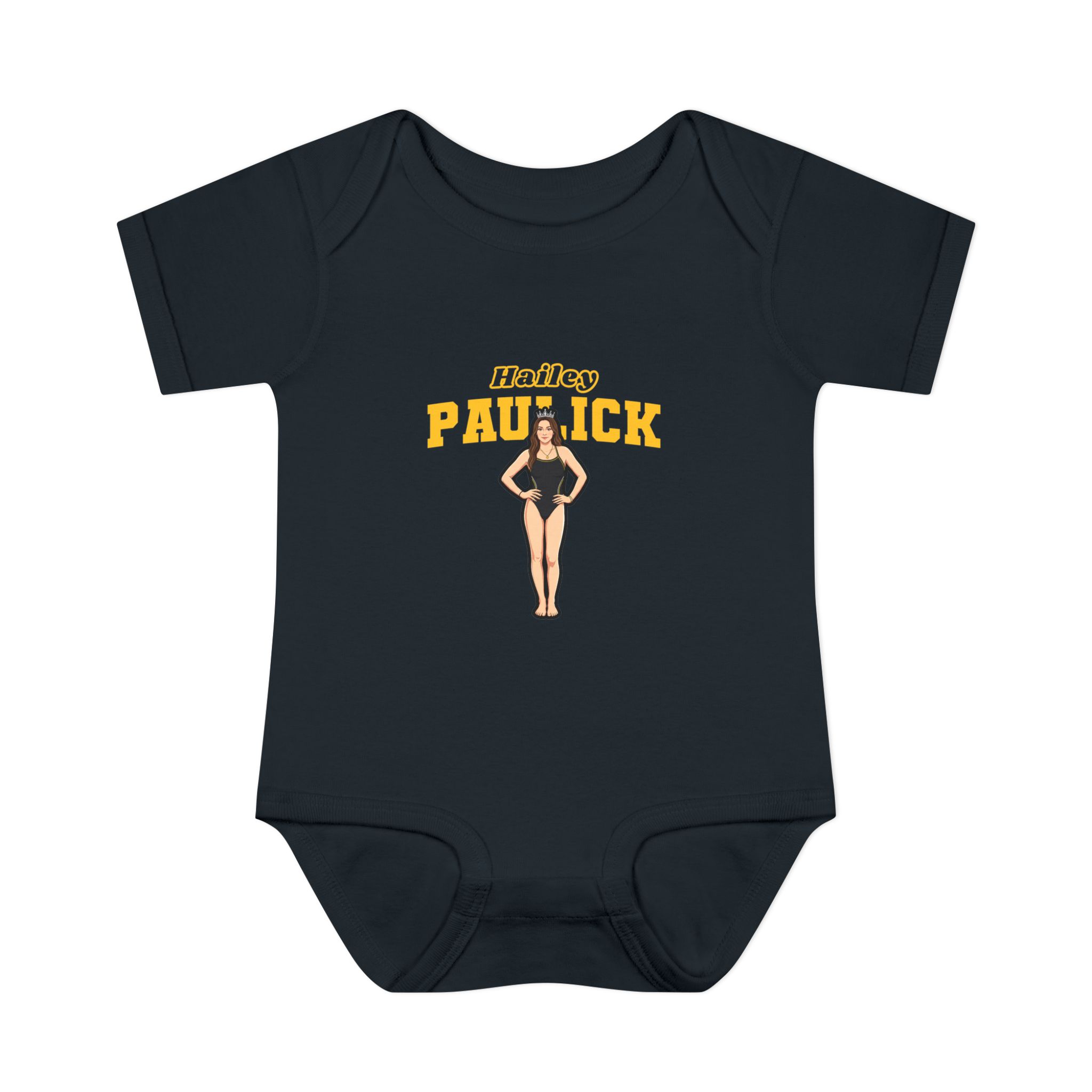 Baby Onesie — character_name_arch in Black
