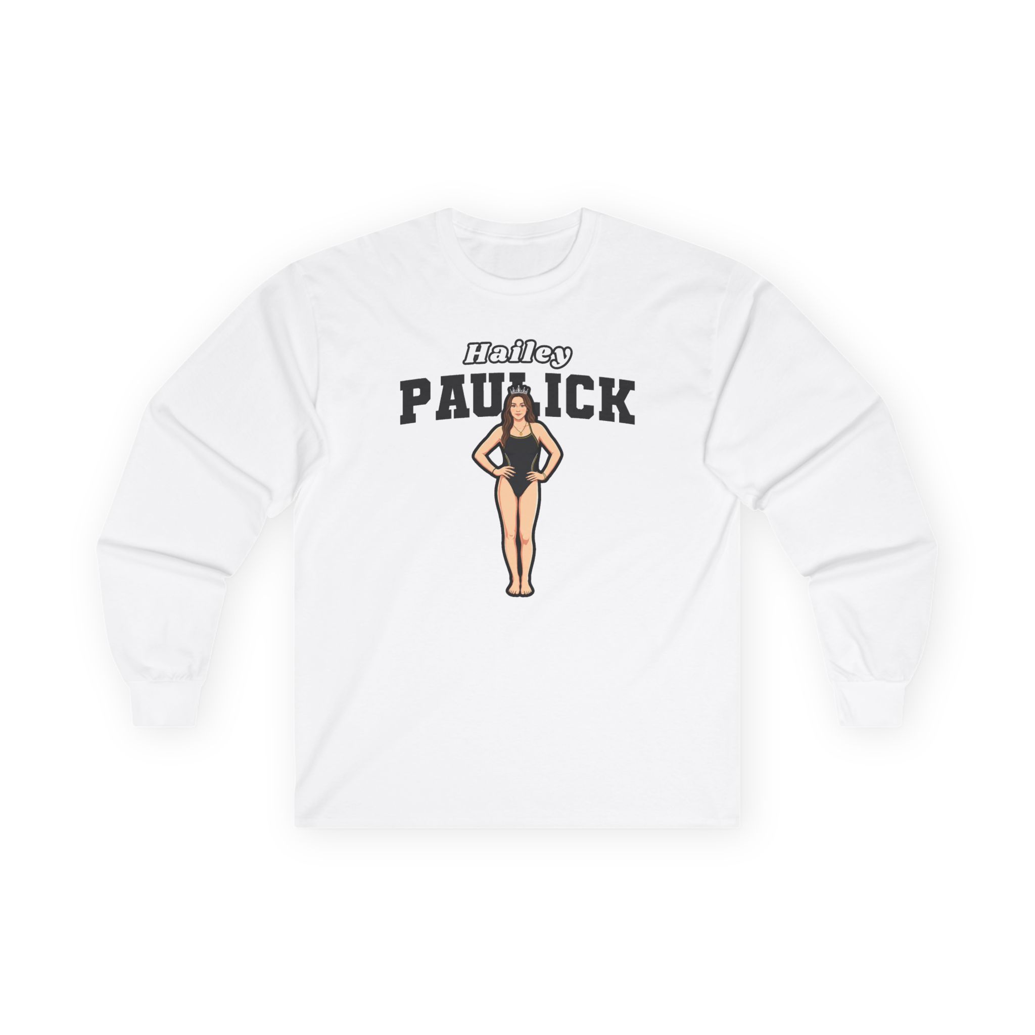 Long Sleeve Tee — character_name_arch in White