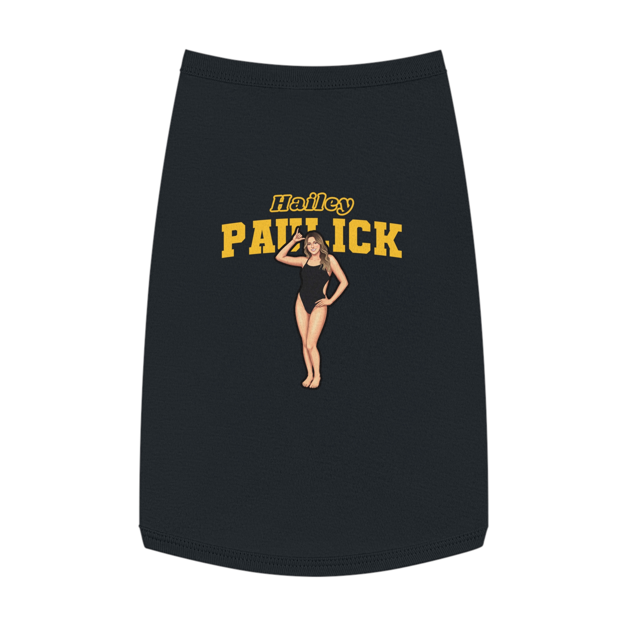 Pet Tank Top — character_name_arch in Black