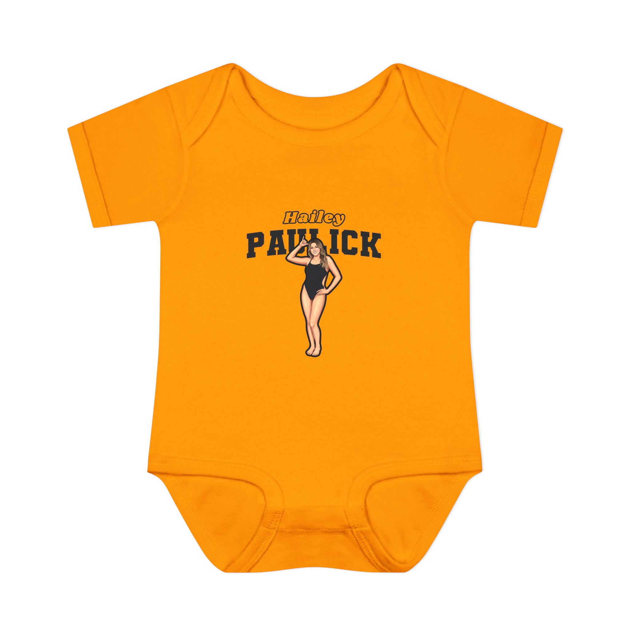 Baby Onesie — character_name_arch in Gold