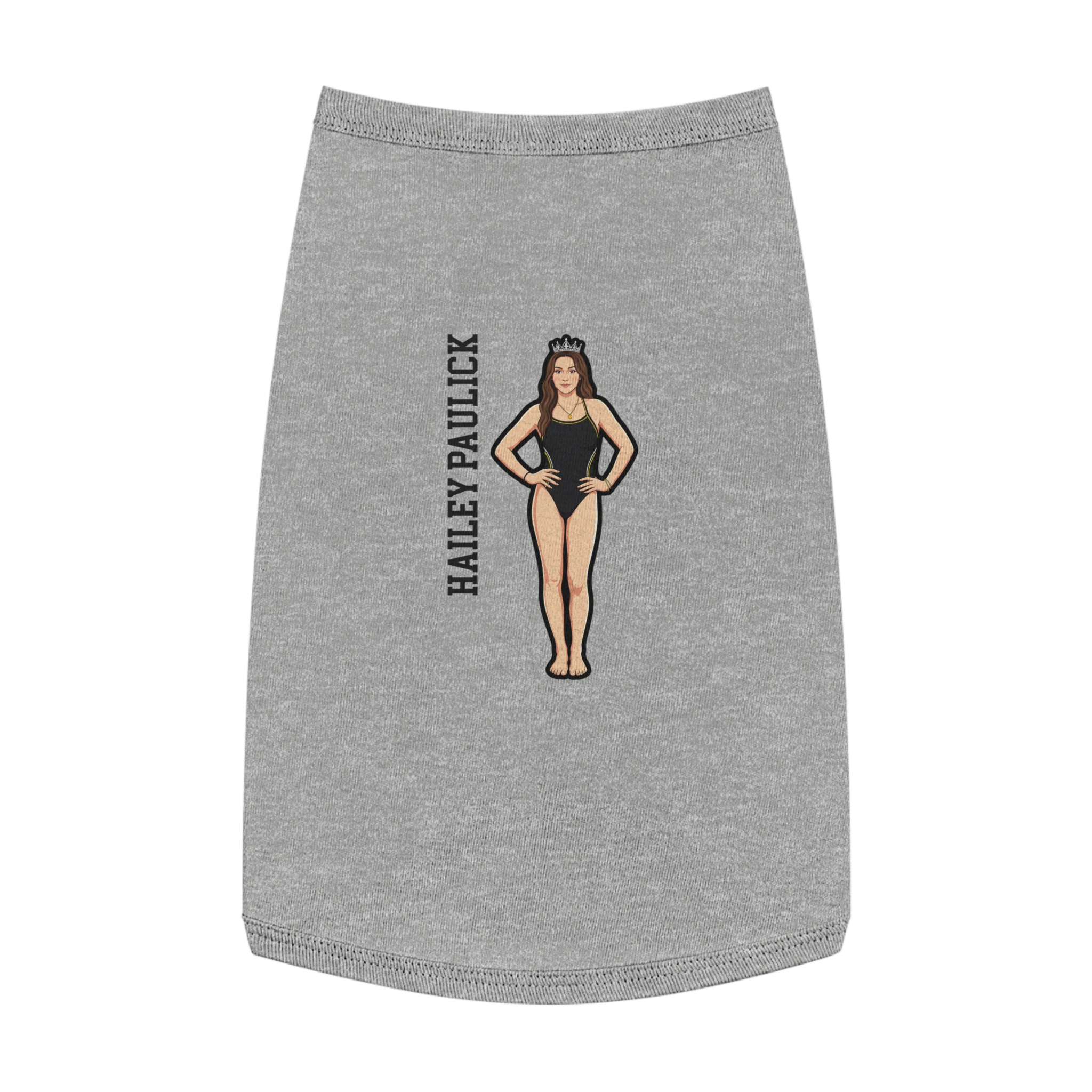 Pet Tank Top — character_name_vertical in White