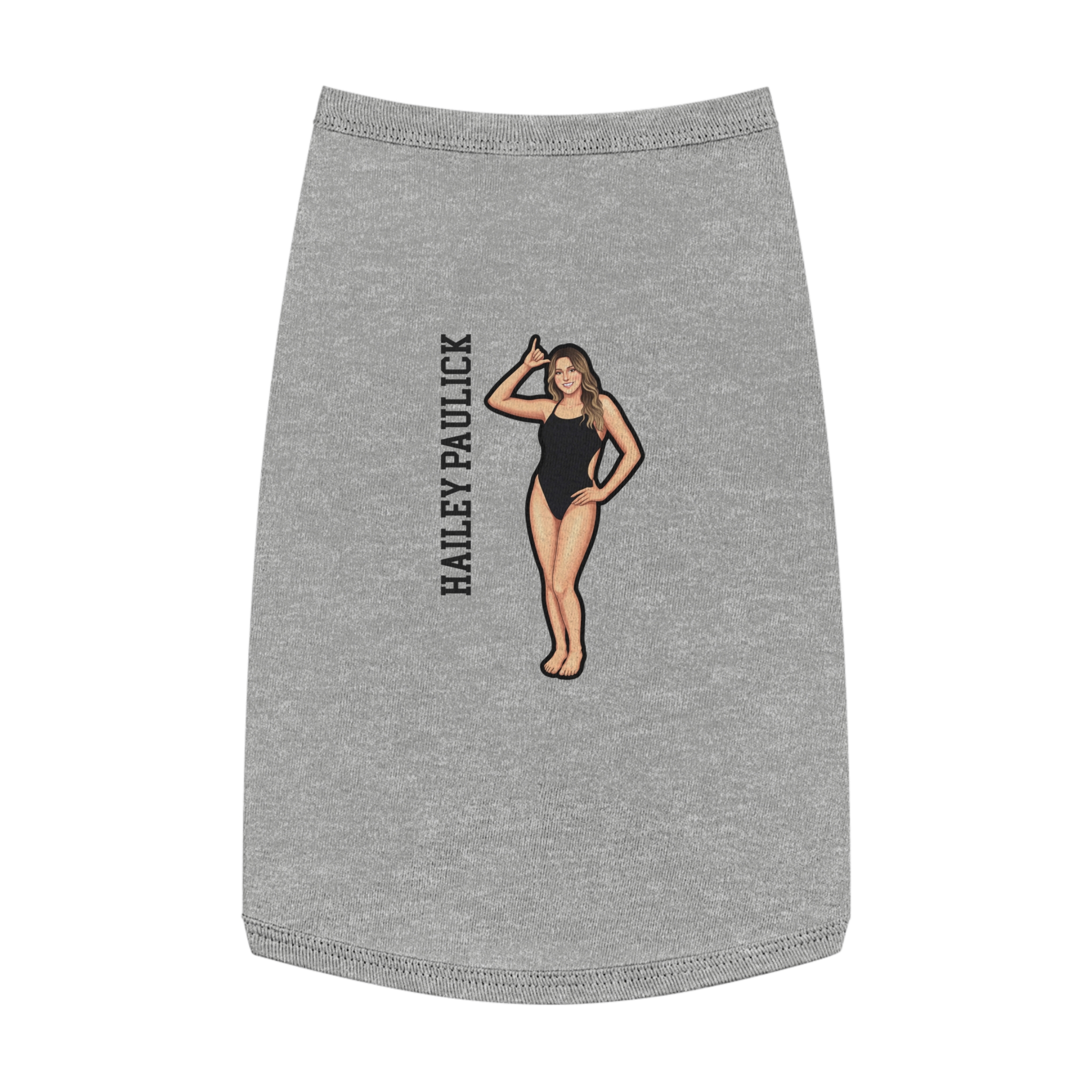 Pet Tank Top — character_name_vertical in White