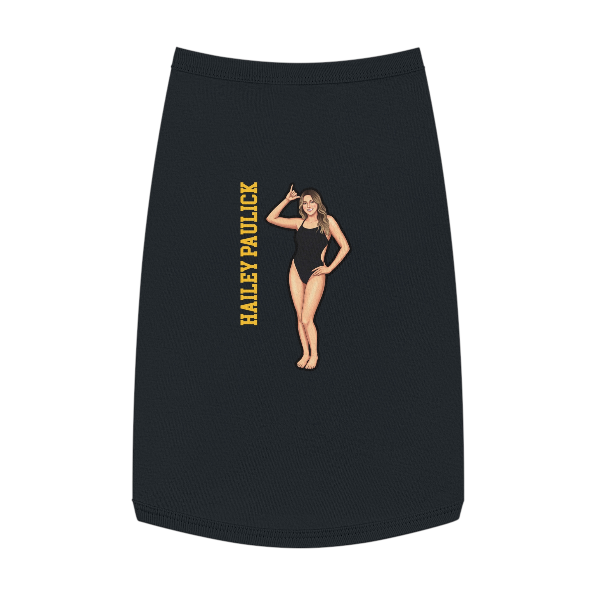 Pet Tank Top — character_name_vertical in Black