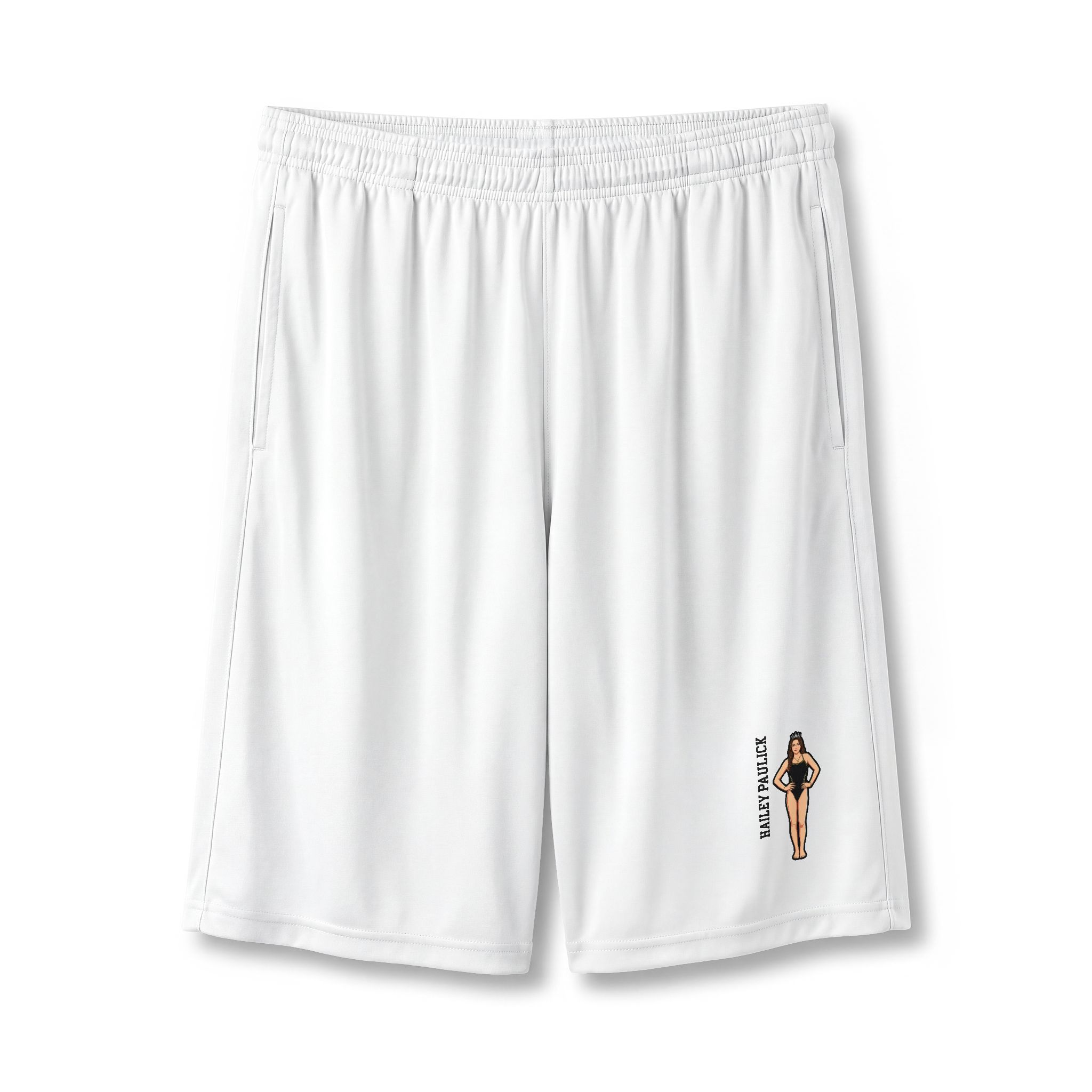 Shorts — character_name_vertical in White