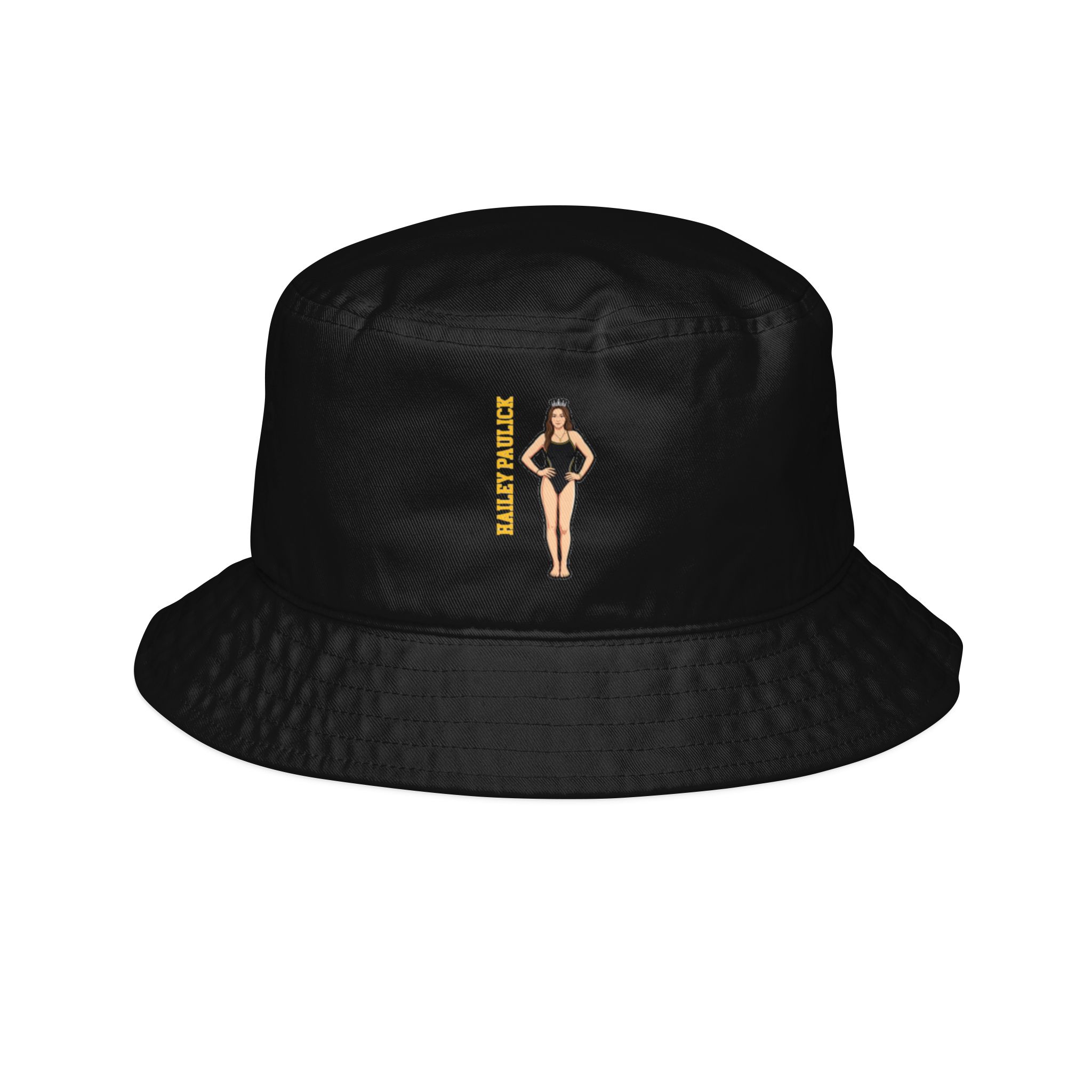Bucket Hat — character_name_vertical in Black