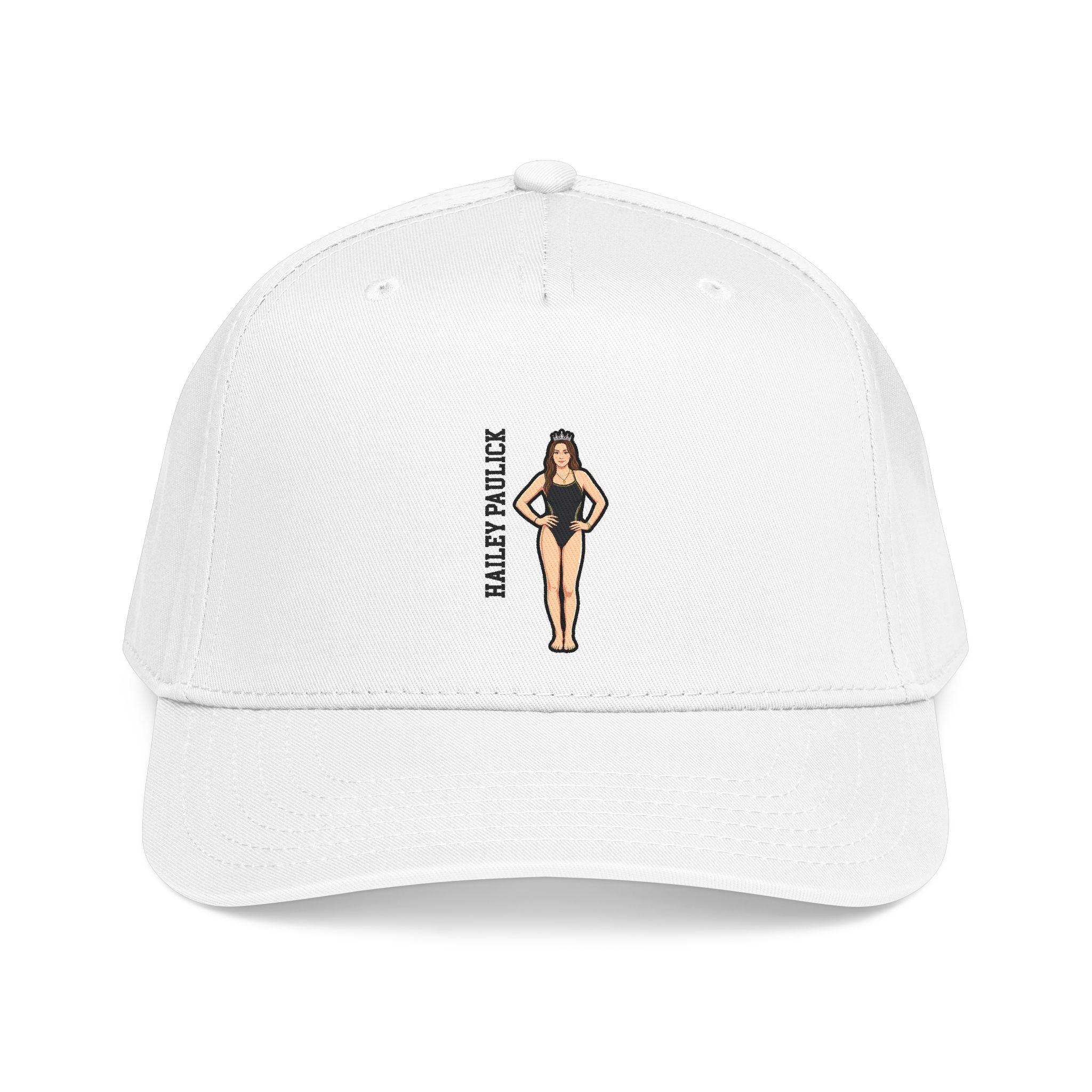 Baseball Cap — character_name_vertical in White