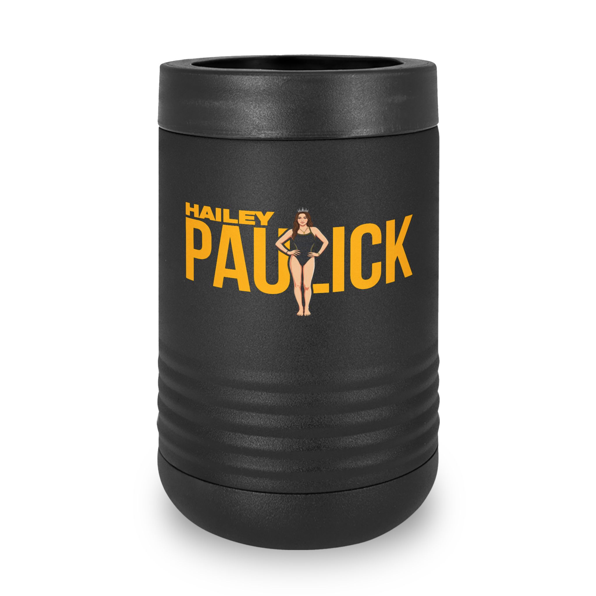Stainless Can Cooler — character_player_name in Black