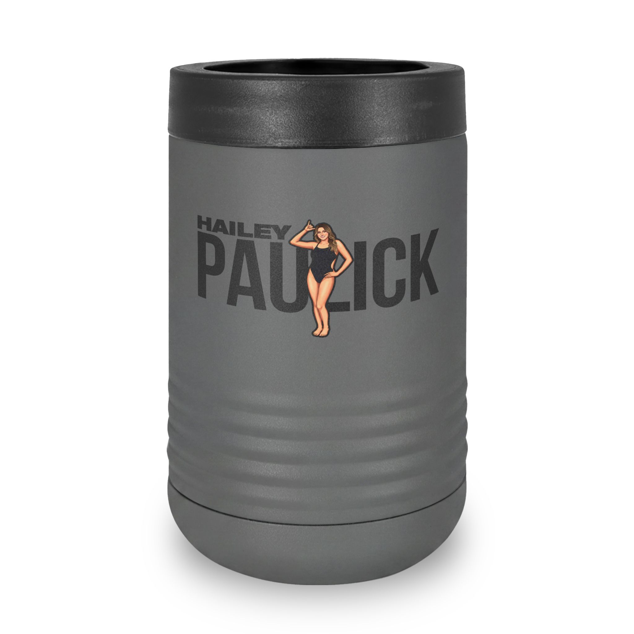 Stainless Can Cooler — character_player_name in Grey