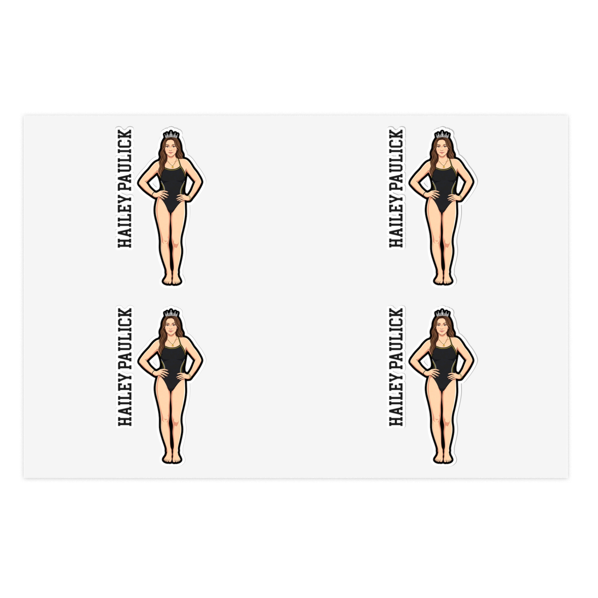 Sticker Sheet — character_name_vertical in Classic