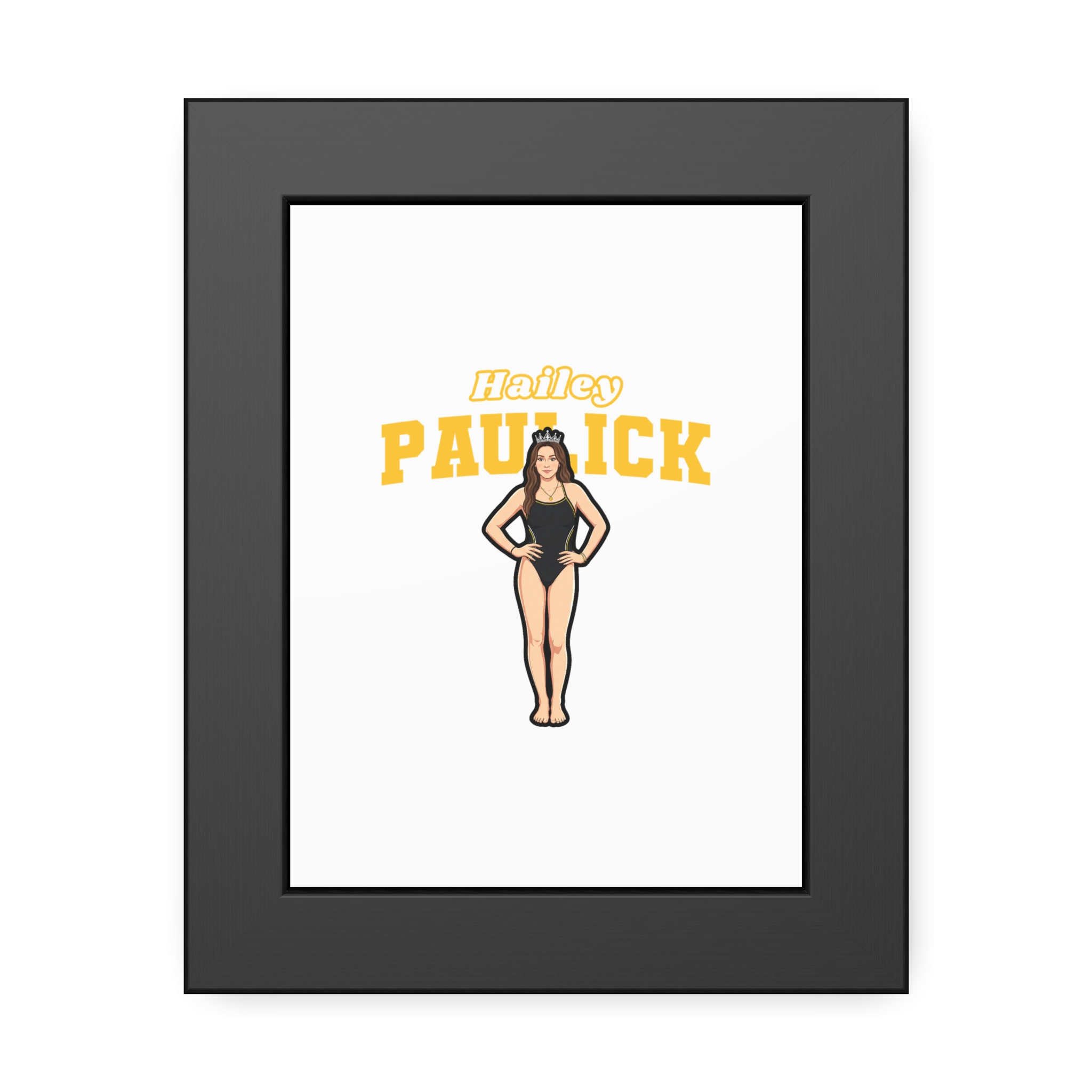 Framed Poster — character_name_arch in Black