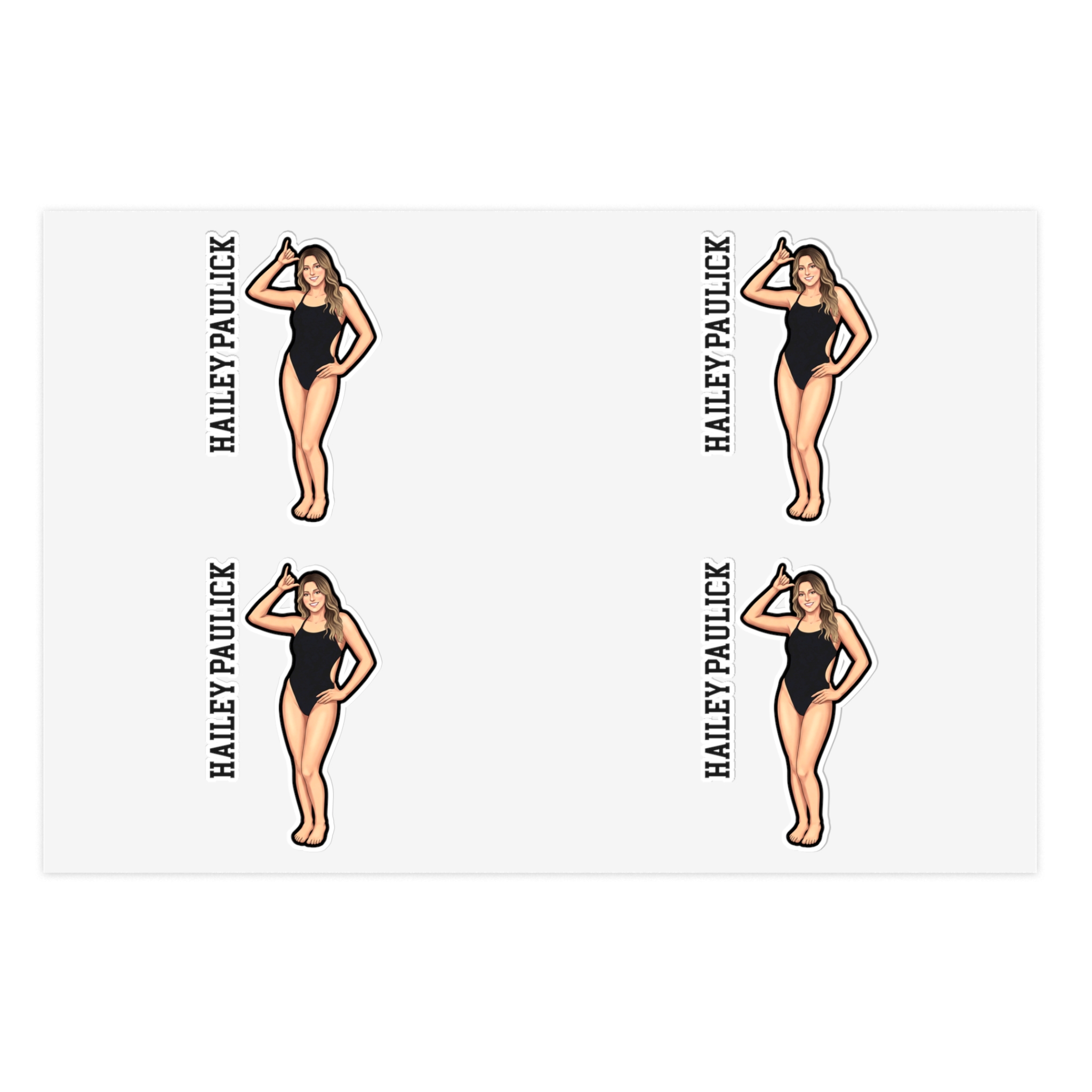 Sticker Sheet — character_name_vertical in Classic