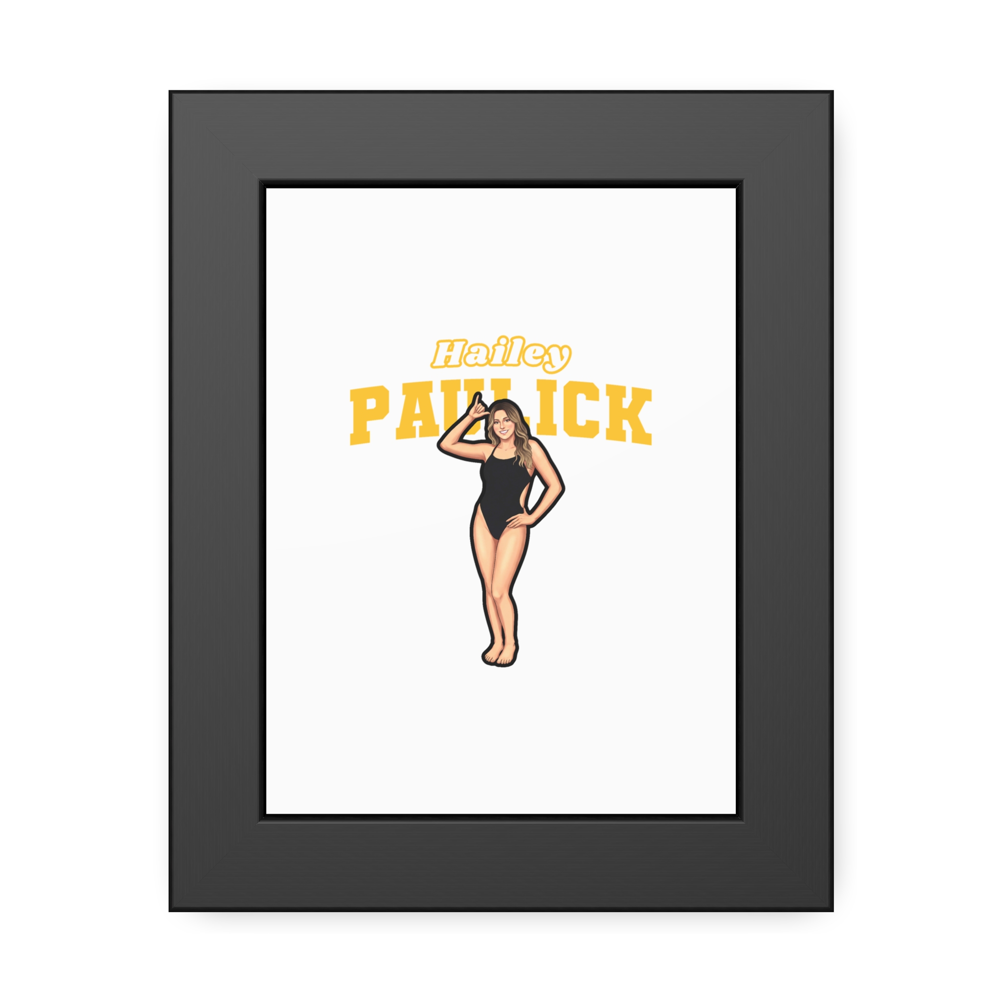 Framed Poster — character_name_arch in Black