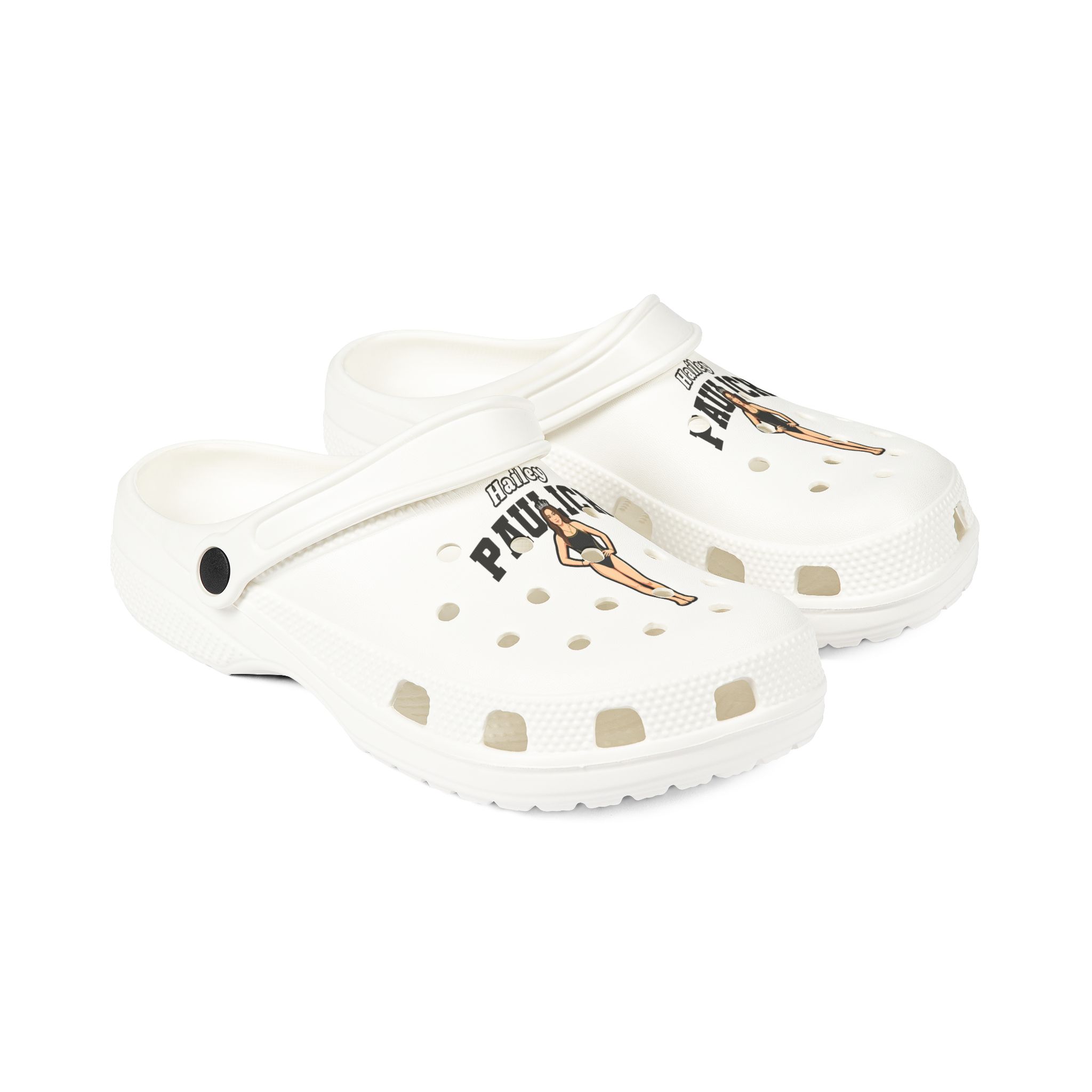 Rubber Clogs — character_name_arch in White