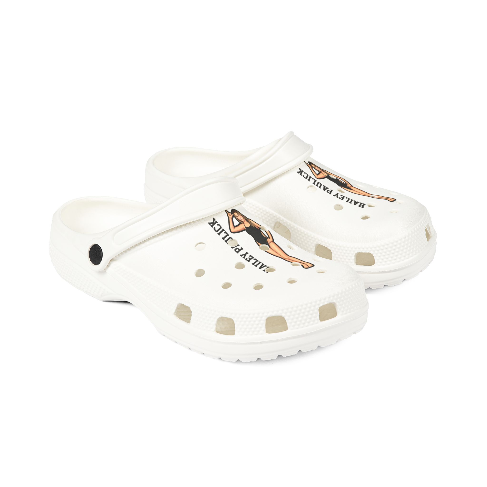 Rubber Clogs — character_name_vertical in White