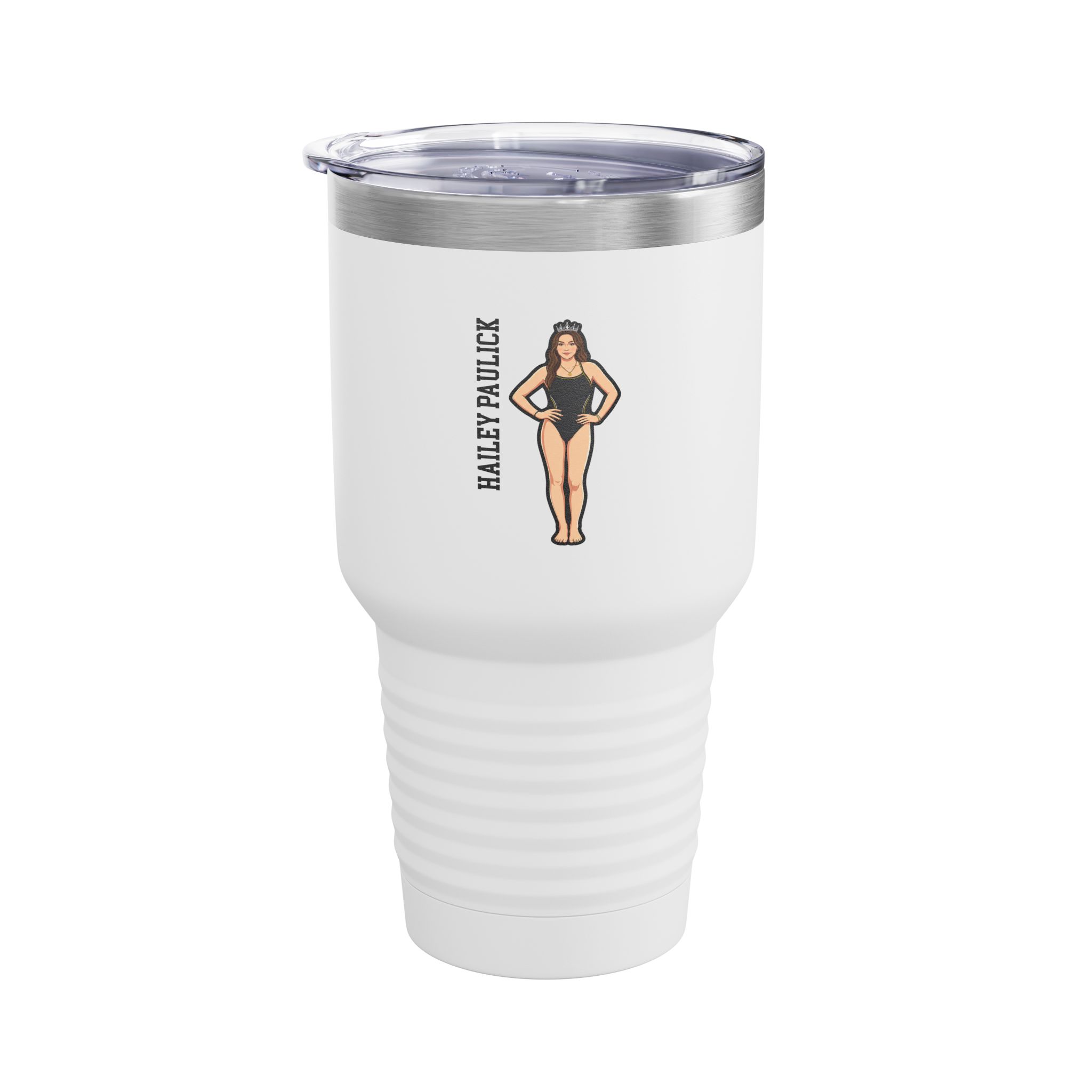 30oz Tumbler — character_name_vertical in White
