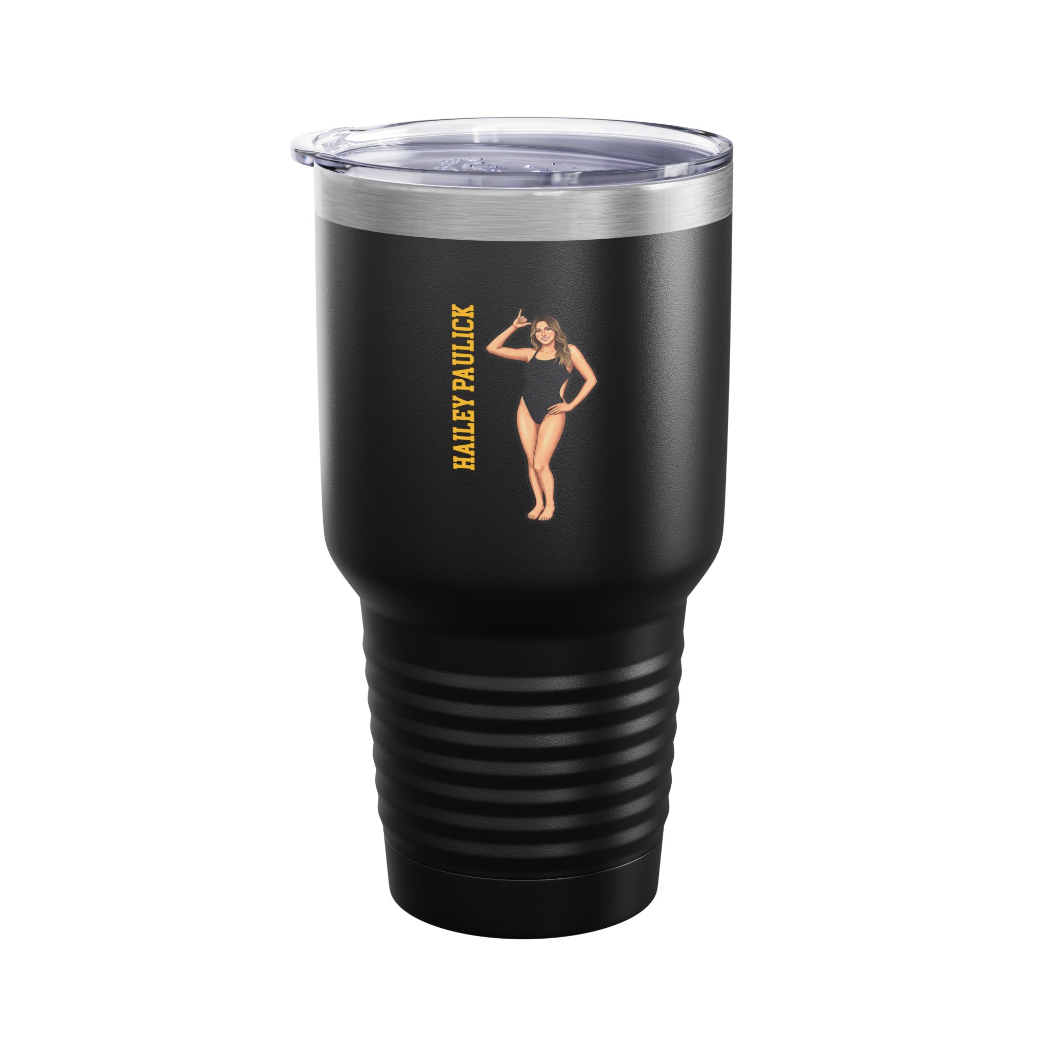 30oz Tumbler — character_name_vertical in Black