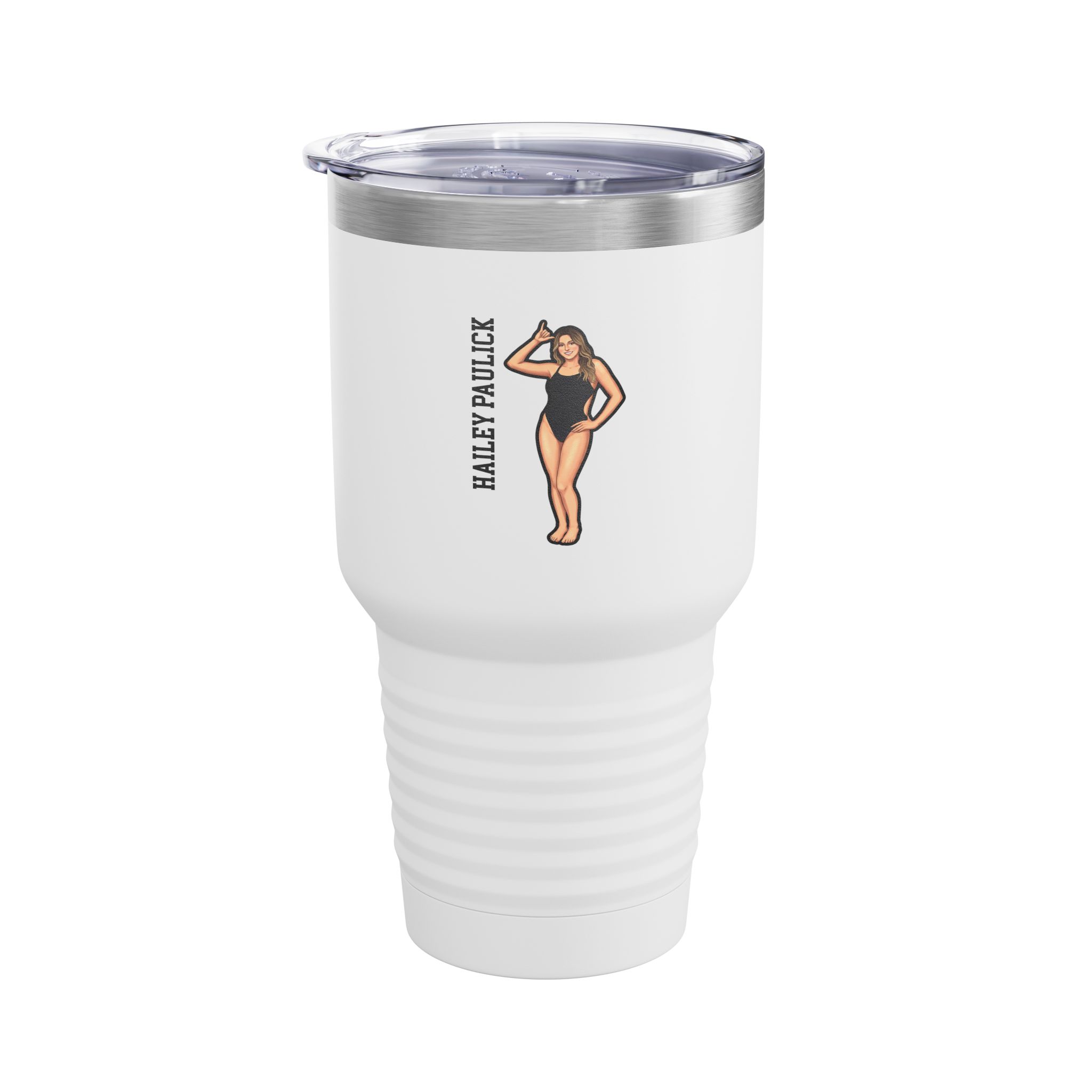 30oz Tumbler — character_name_vertical in White