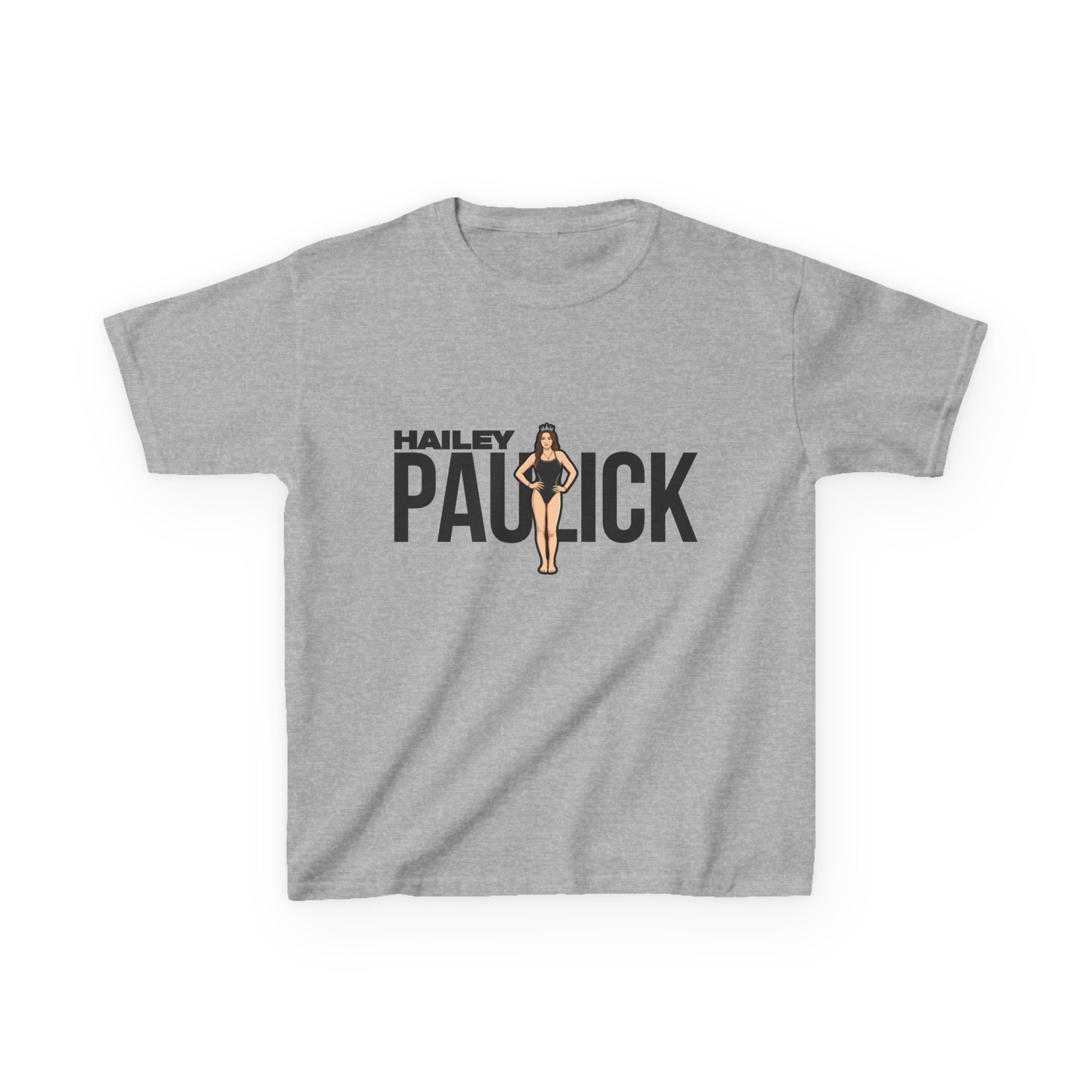 Youth Tee — character_player_name in Grey