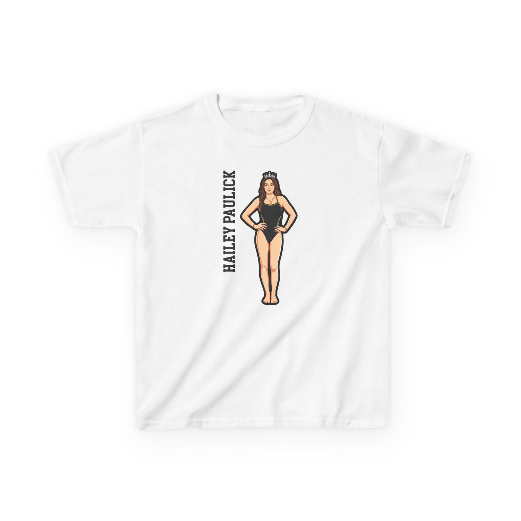 Youth Tee — character_name_vertical in White