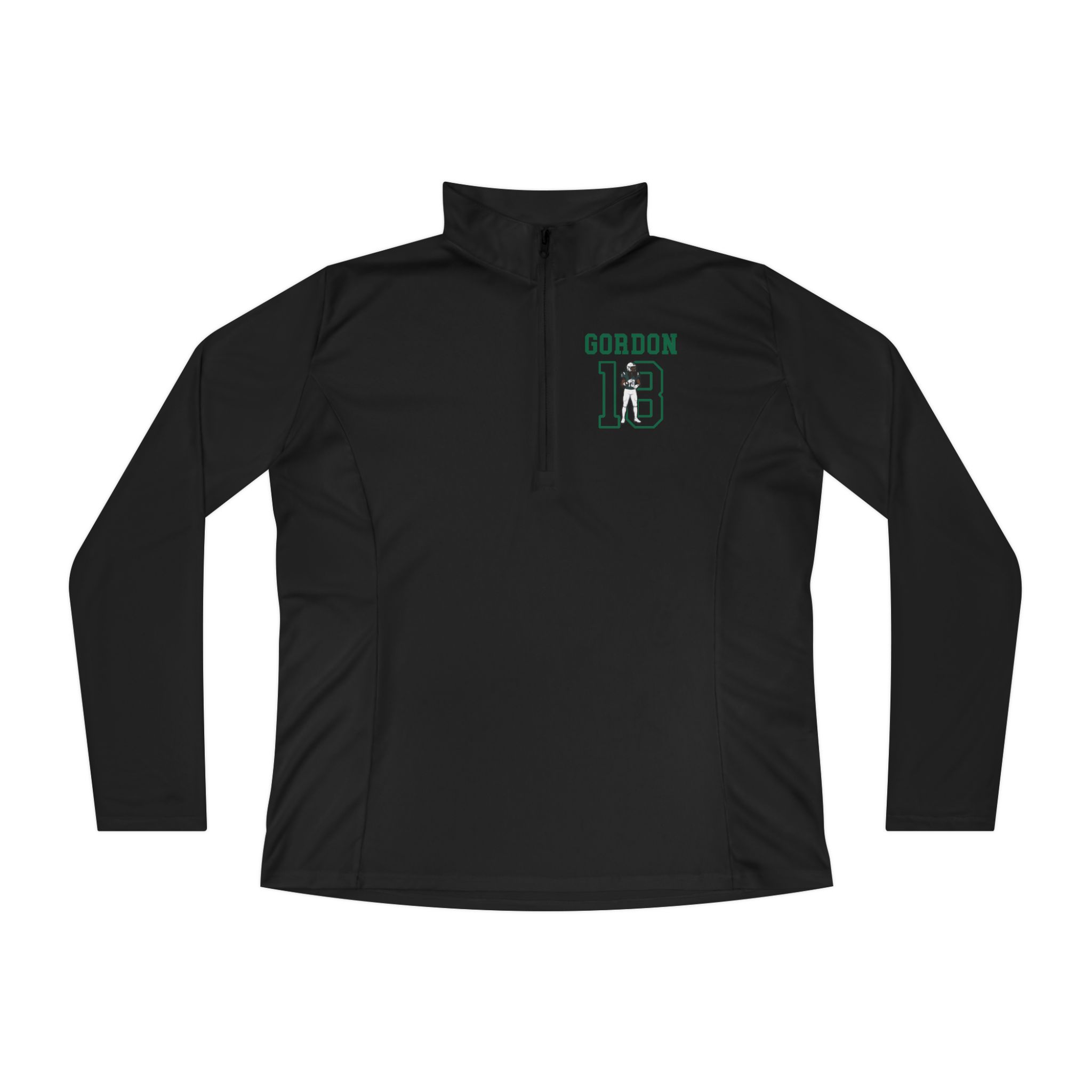 Women's Q-Zip Pullover — character_shirsey in Black