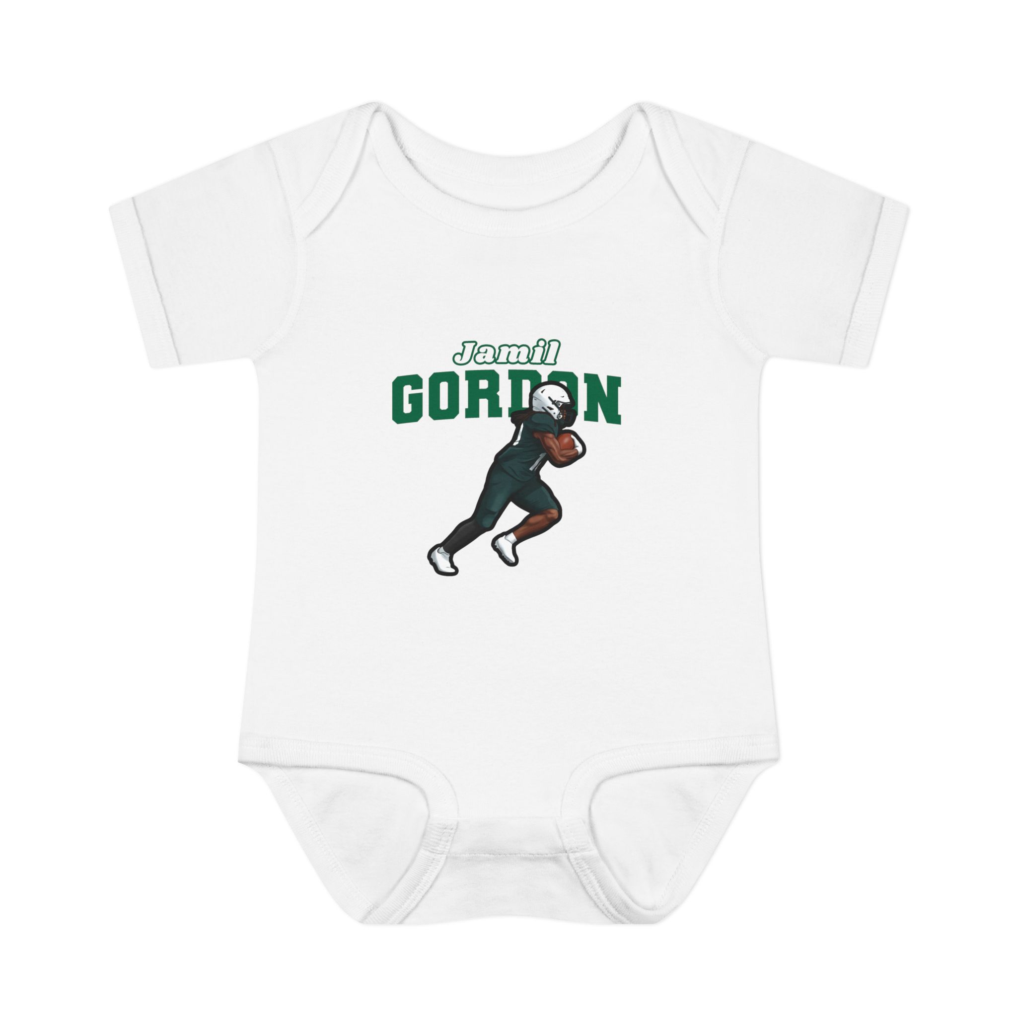 Baby Onesie — character_name_arch in White