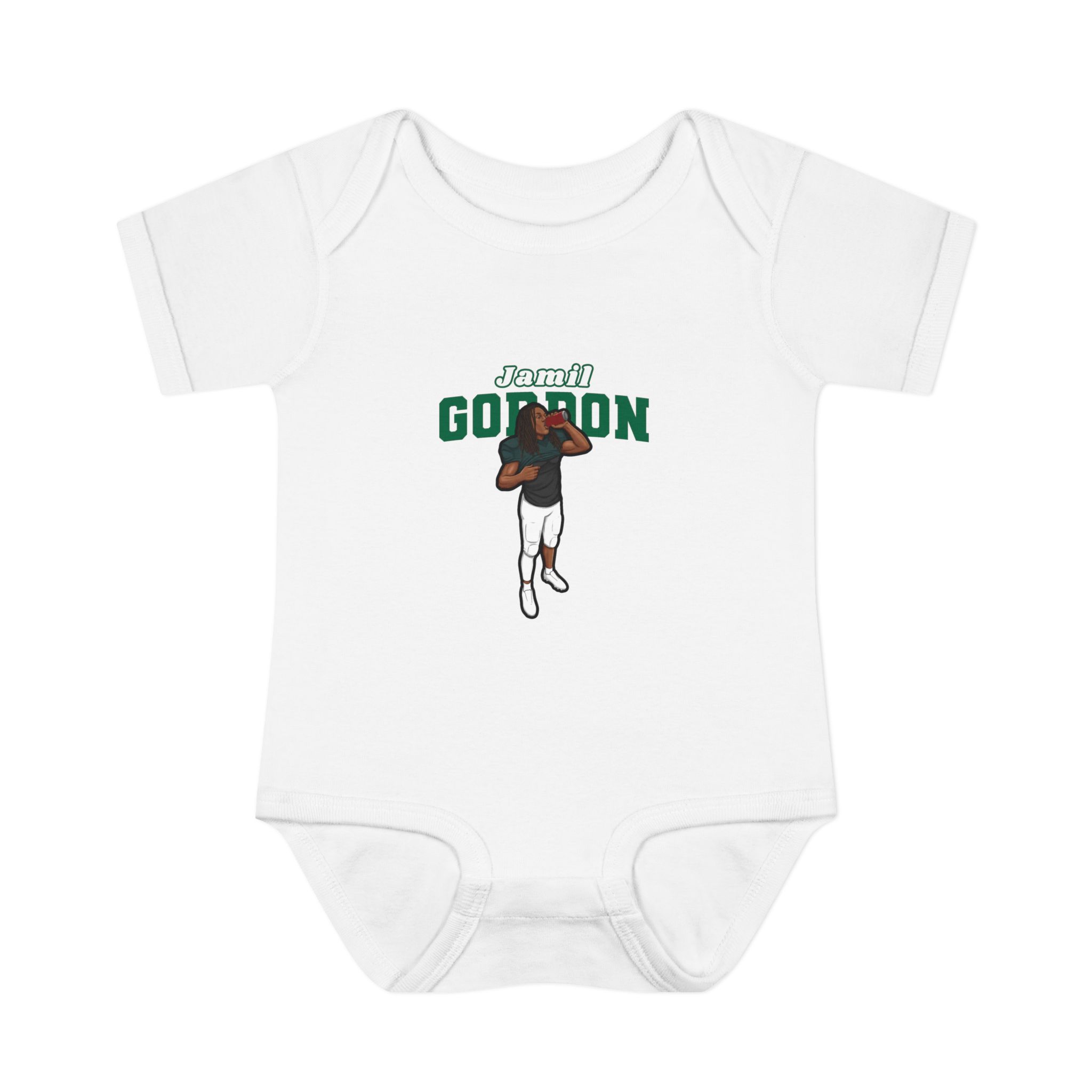 Baby Onesie — character_name_arch in White
