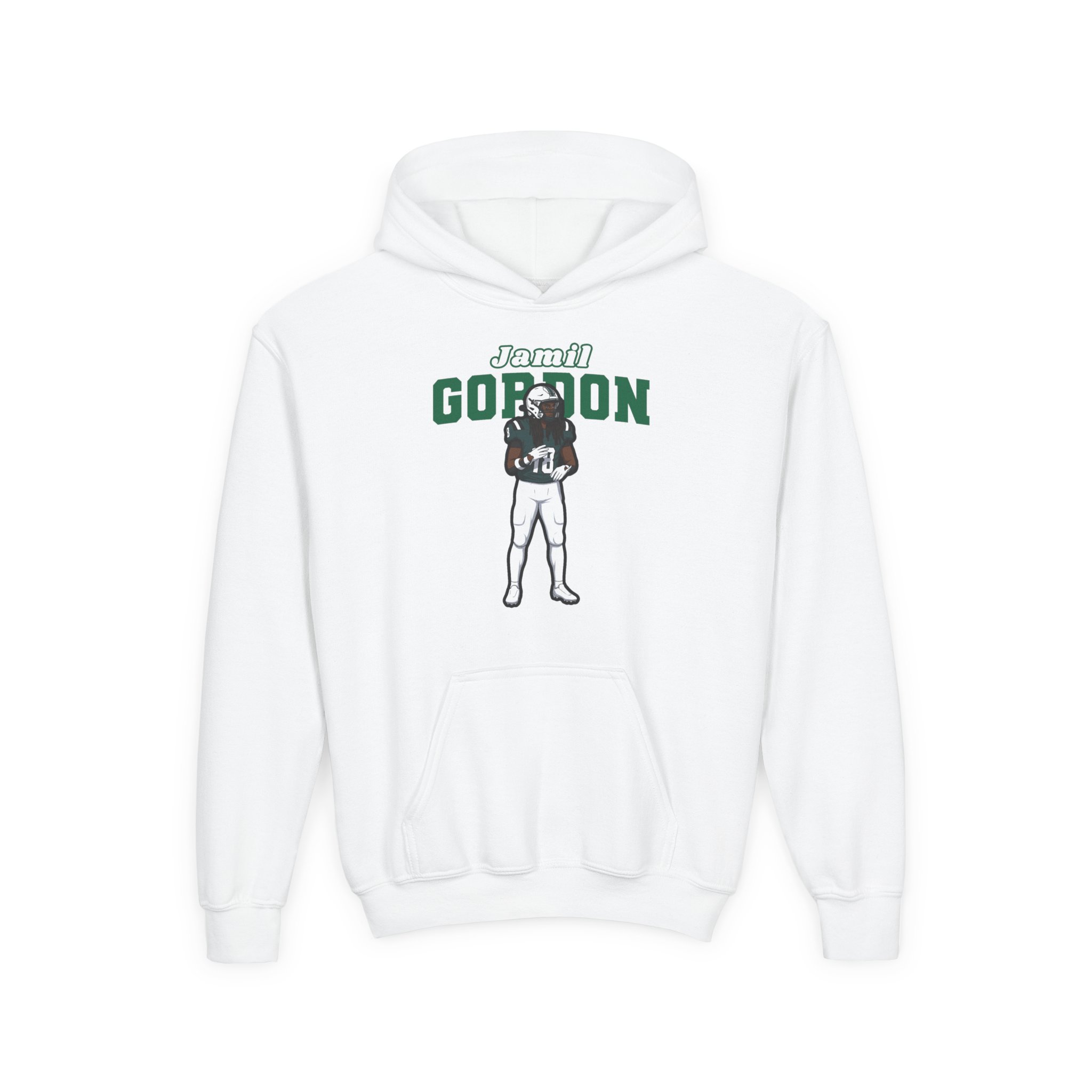 Youth Hoodie — character_name_arch in White