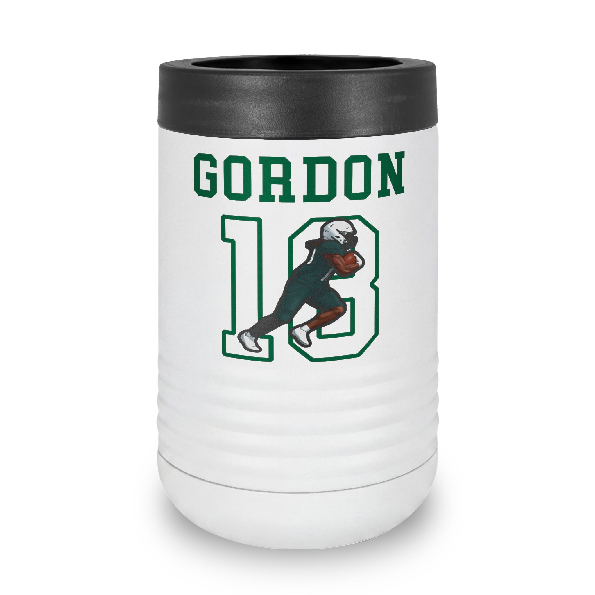 Stainless Can Cooler — character_shirsey in White