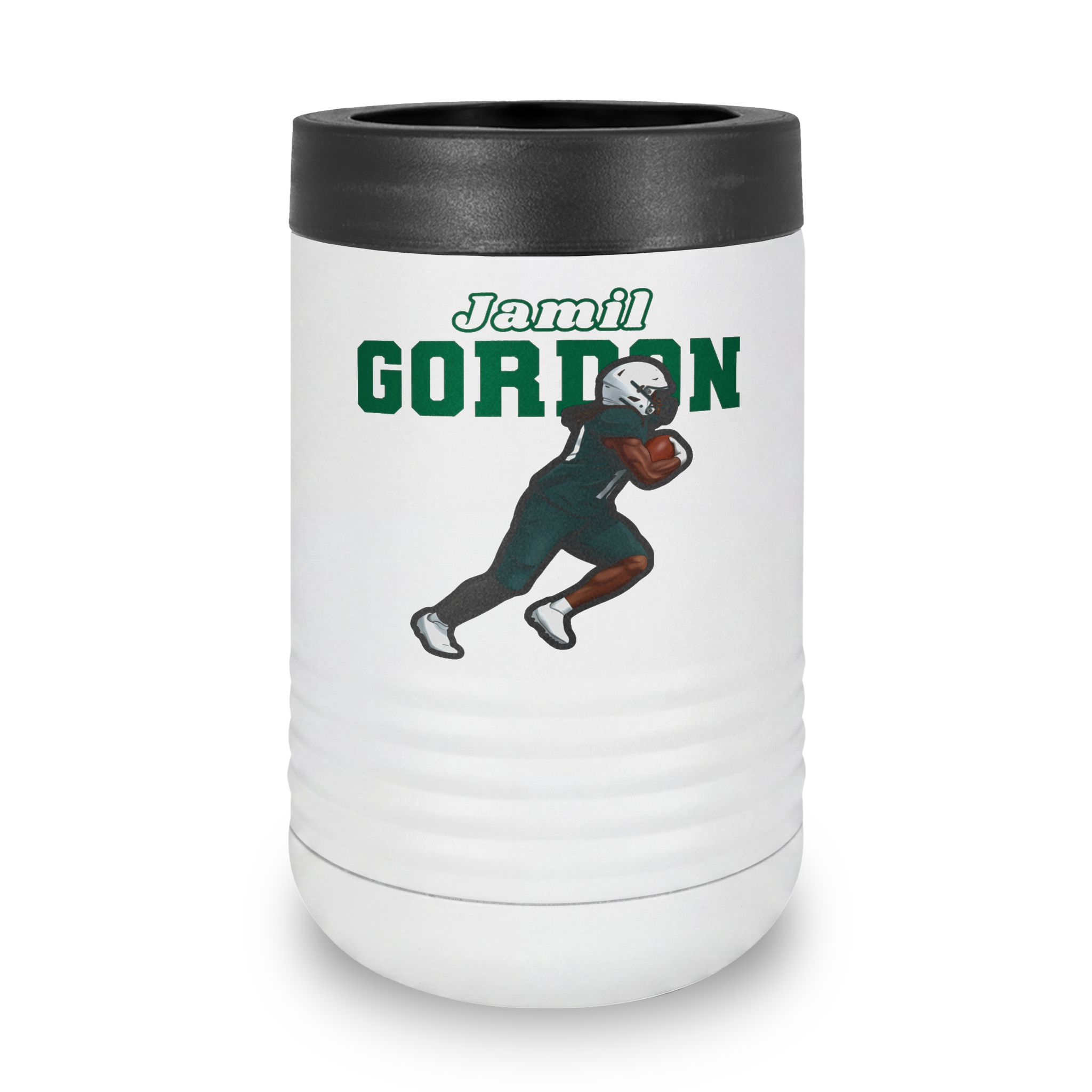 Stainless Can Cooler — character_name_arch in White