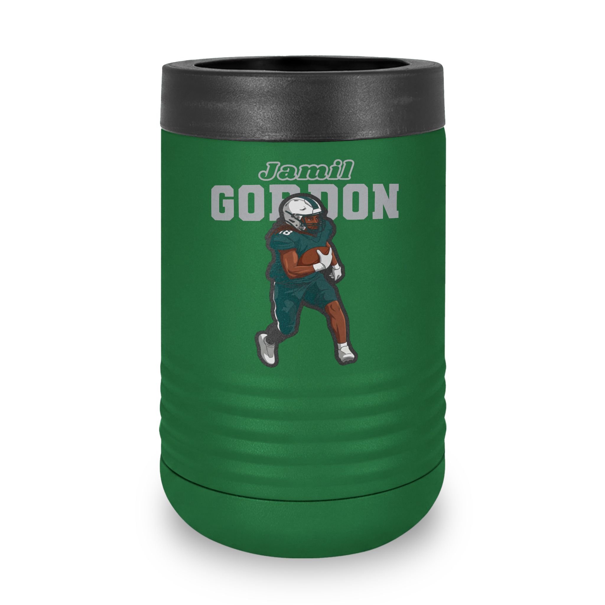 Stainless Can Cooler — character_name_arch in Green