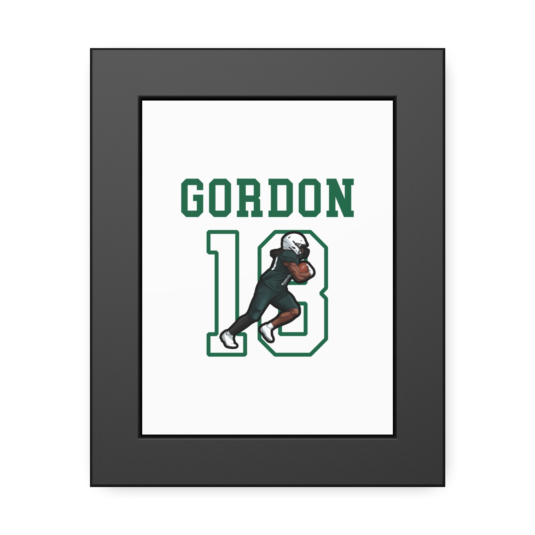Framed Poster — character_shirsey in Black