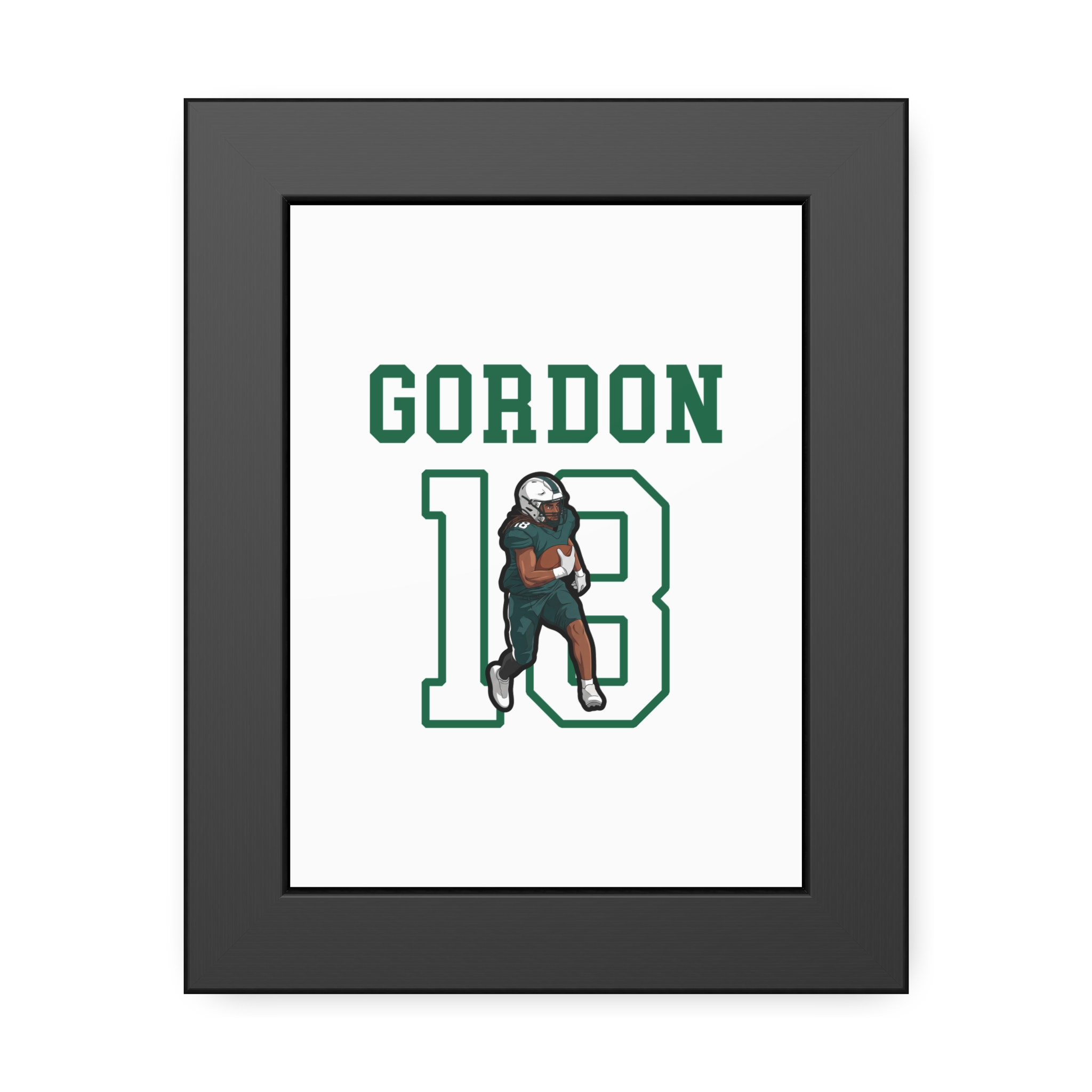 Framed Poster — character_shirsey in Black